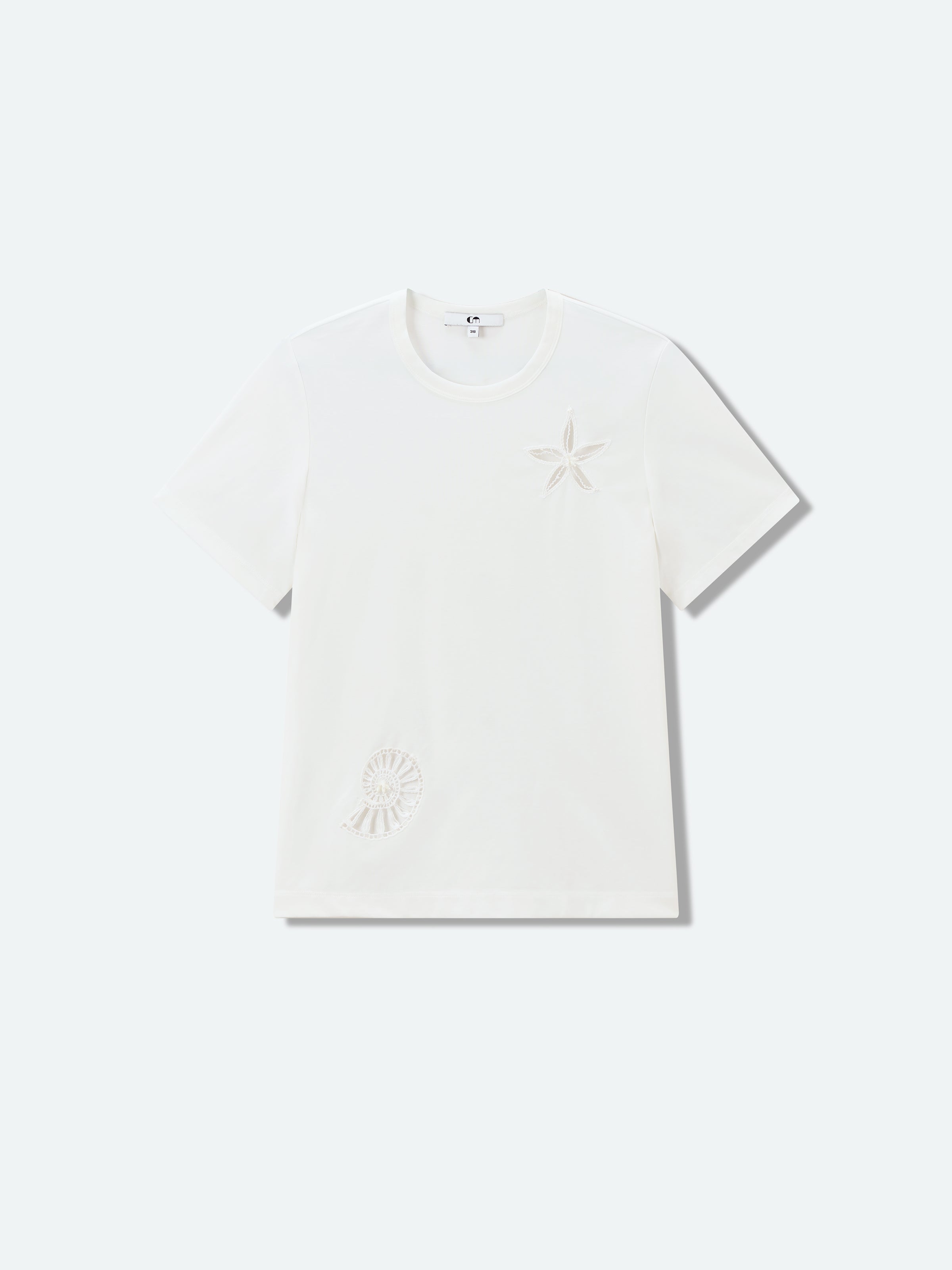 Cream White Short-Sleeve T-Shirt
