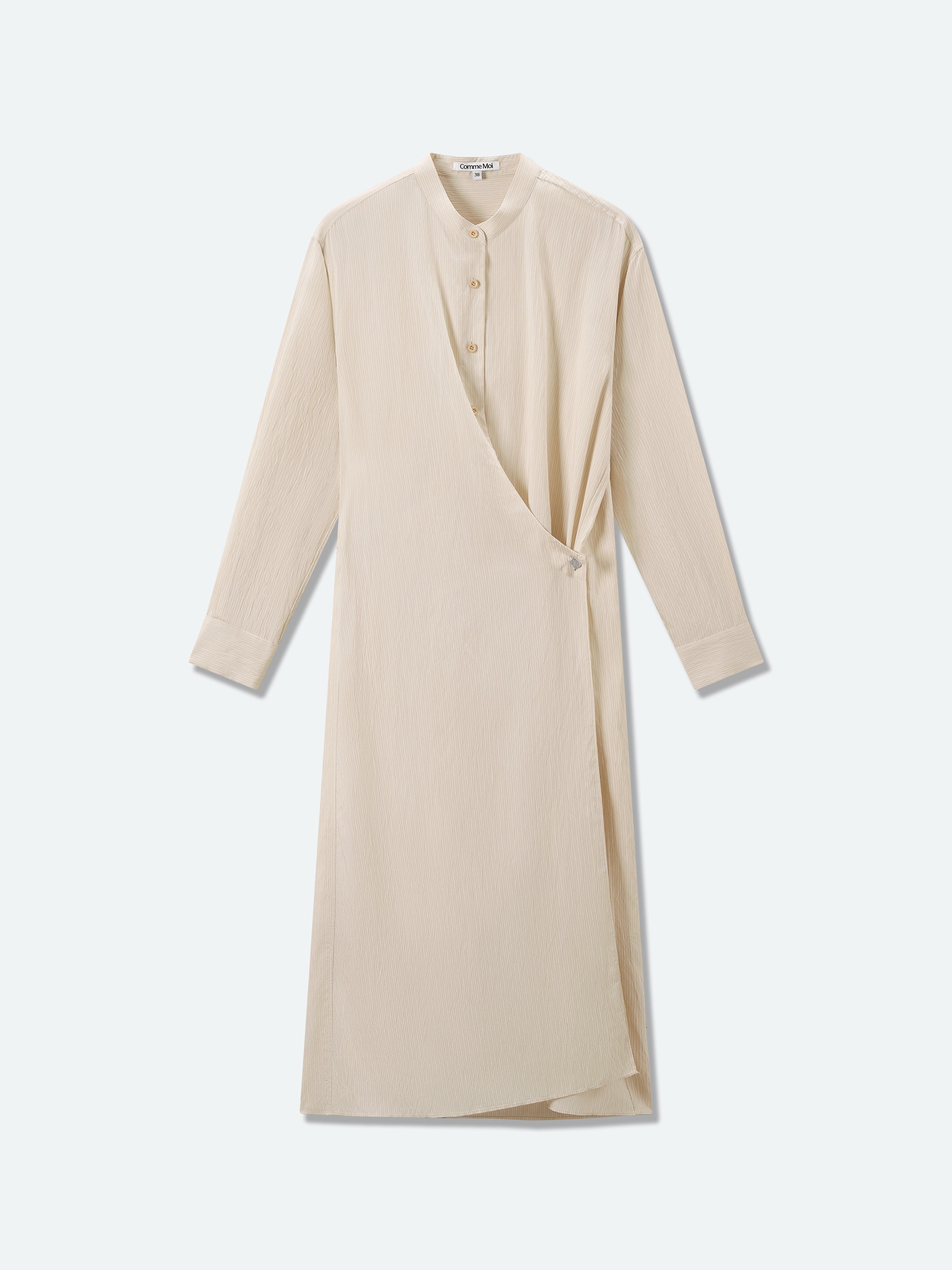 Robe-chemise longue rayée