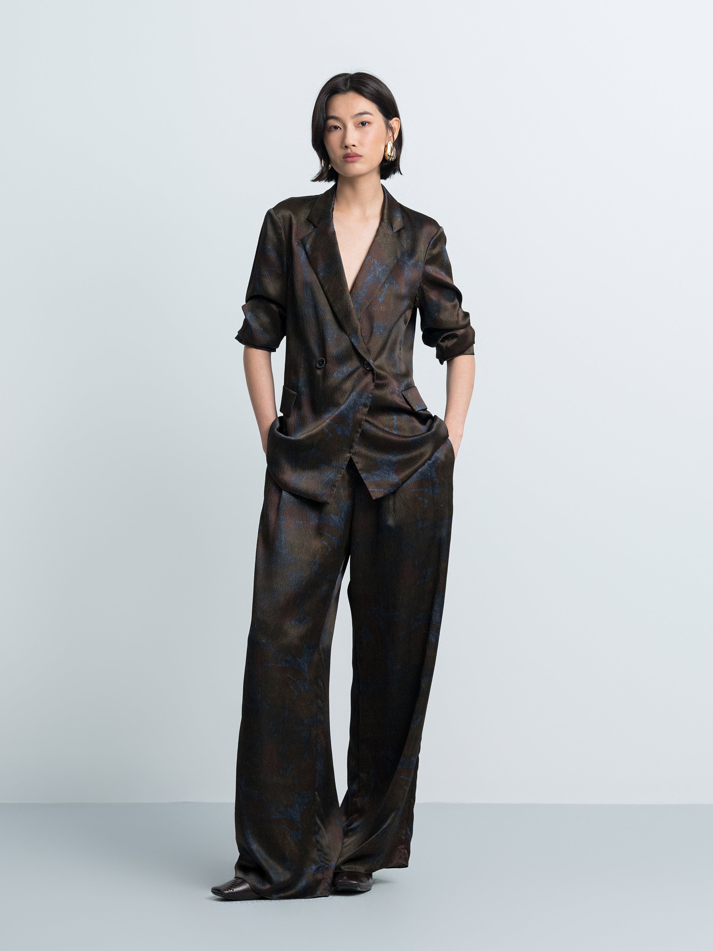 Printed Straight‑cut Suit