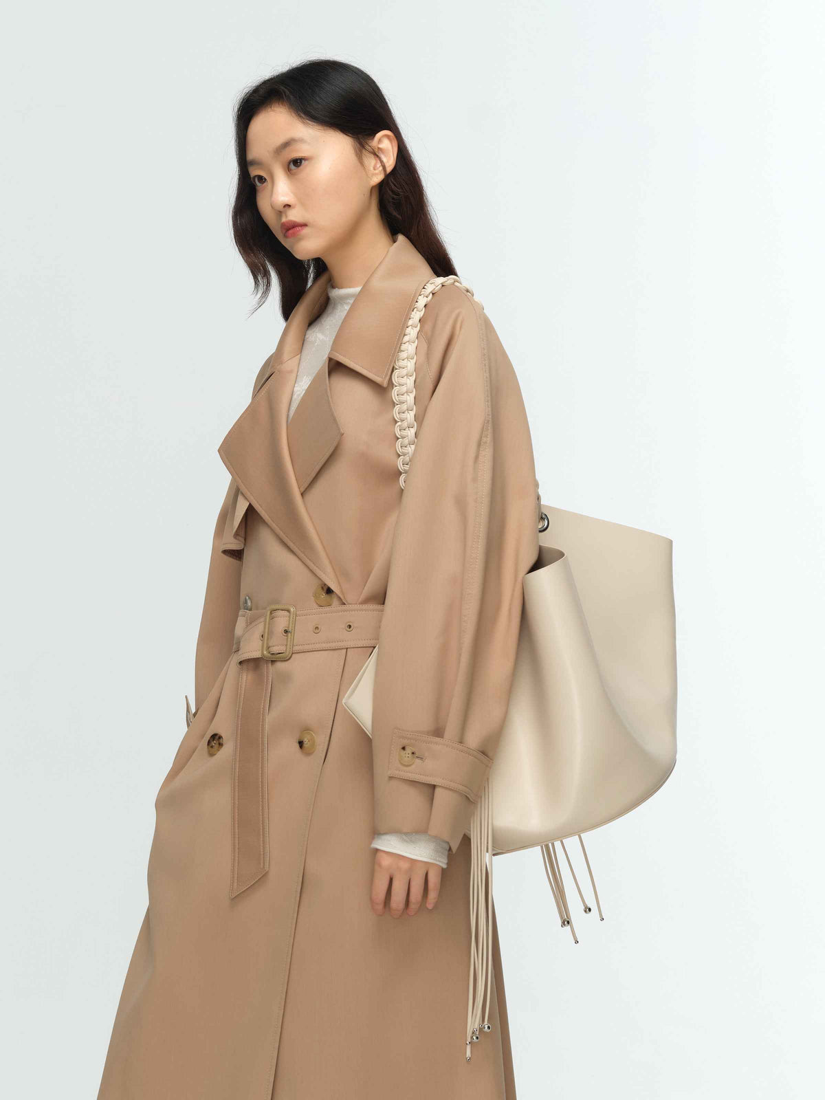 Large Woven Strap Crossbody Bag
