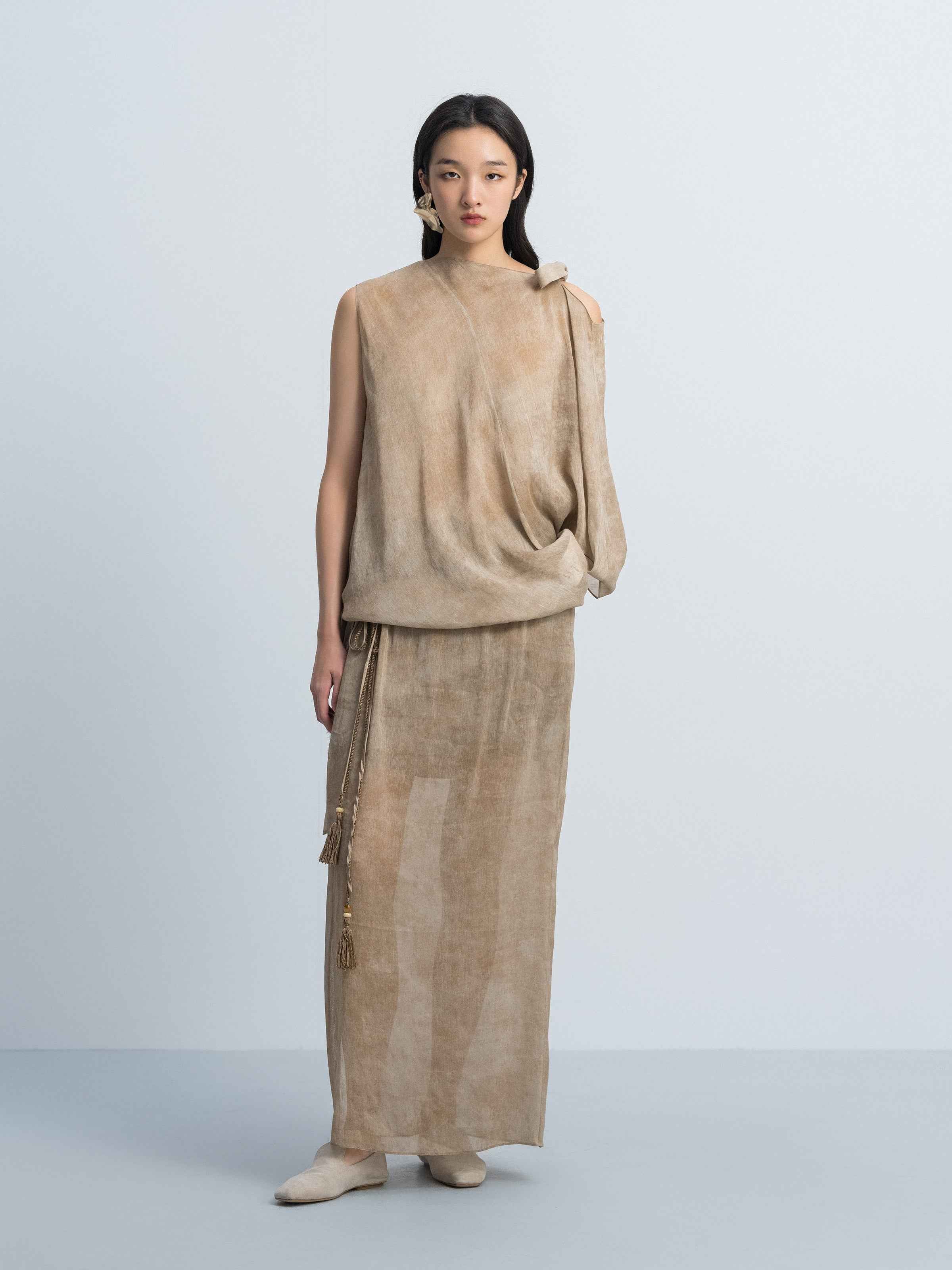 Light Khaki Long Skirt