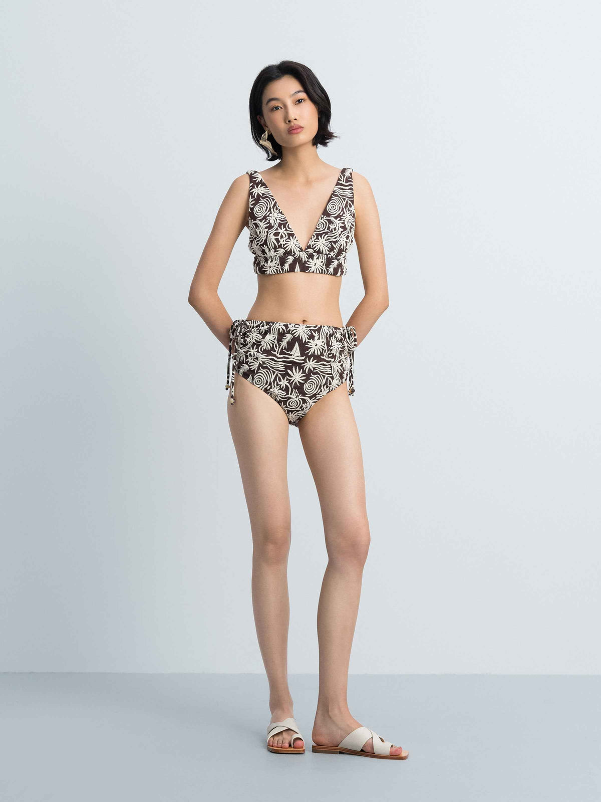 Pattern Swimwear High-Waist Brief Swim Bottom