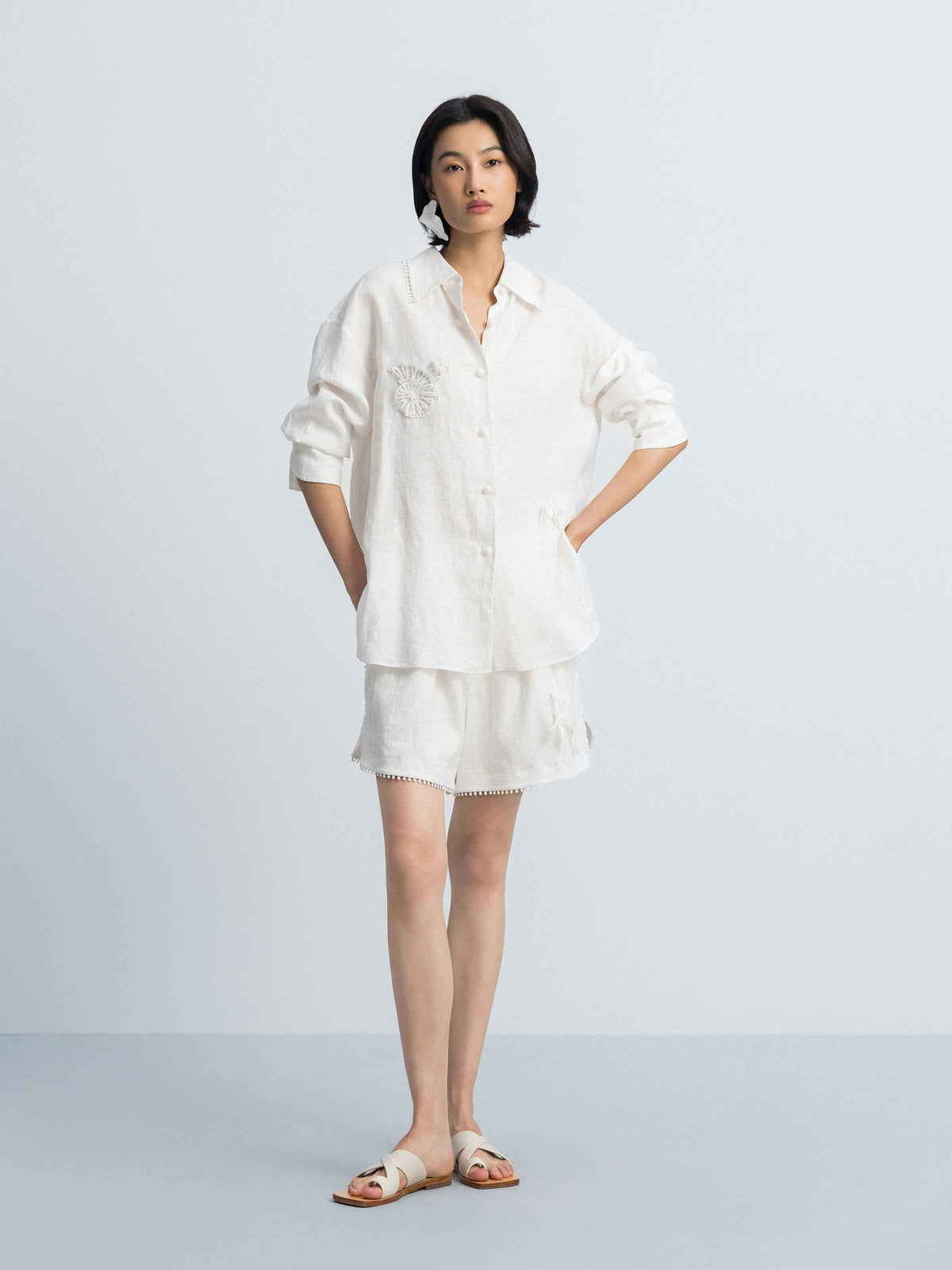 Off White Long-Sleeve Shirt