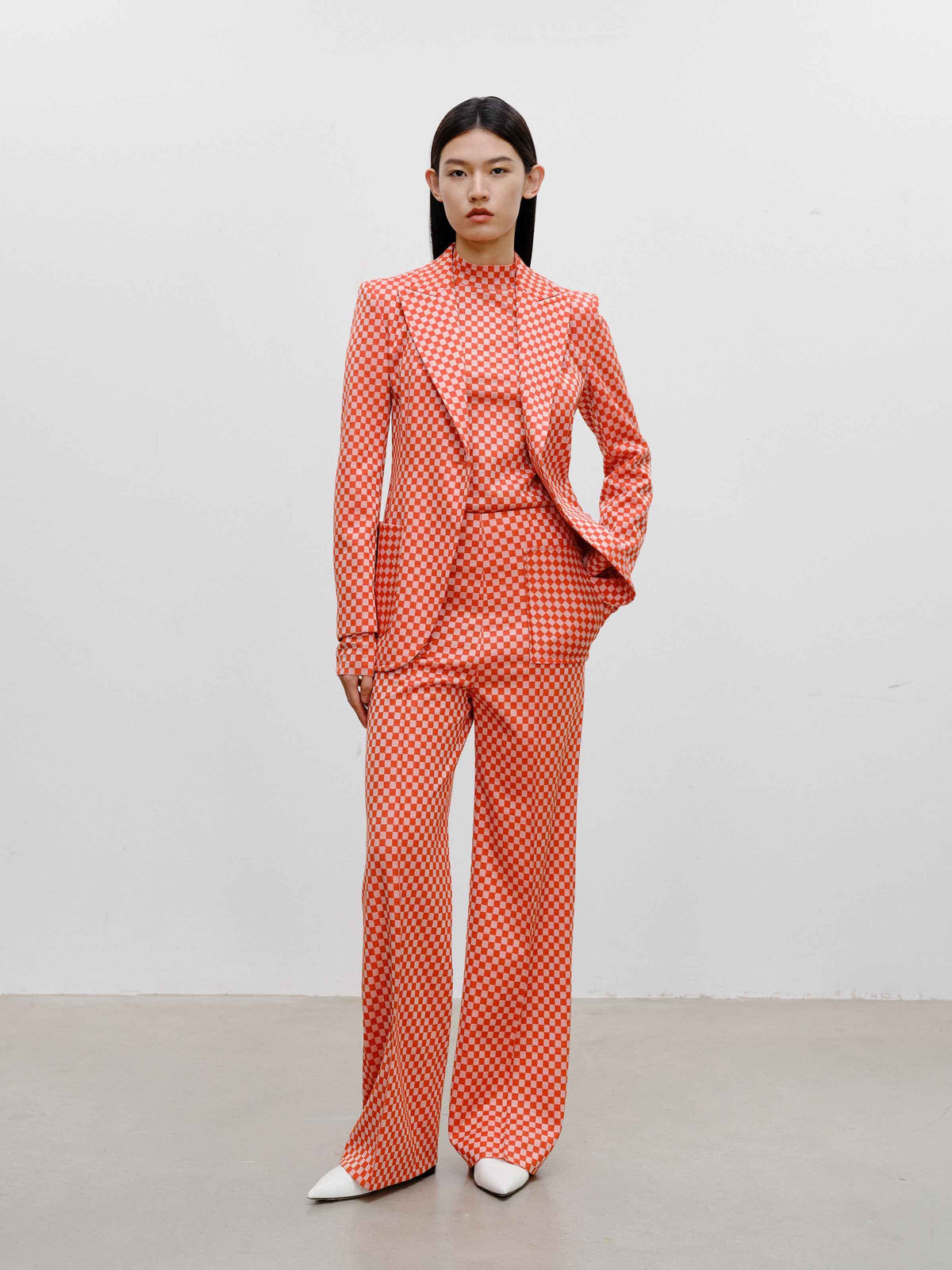 High‑Waist Wide‑Leg Trousers (Joined Waist)