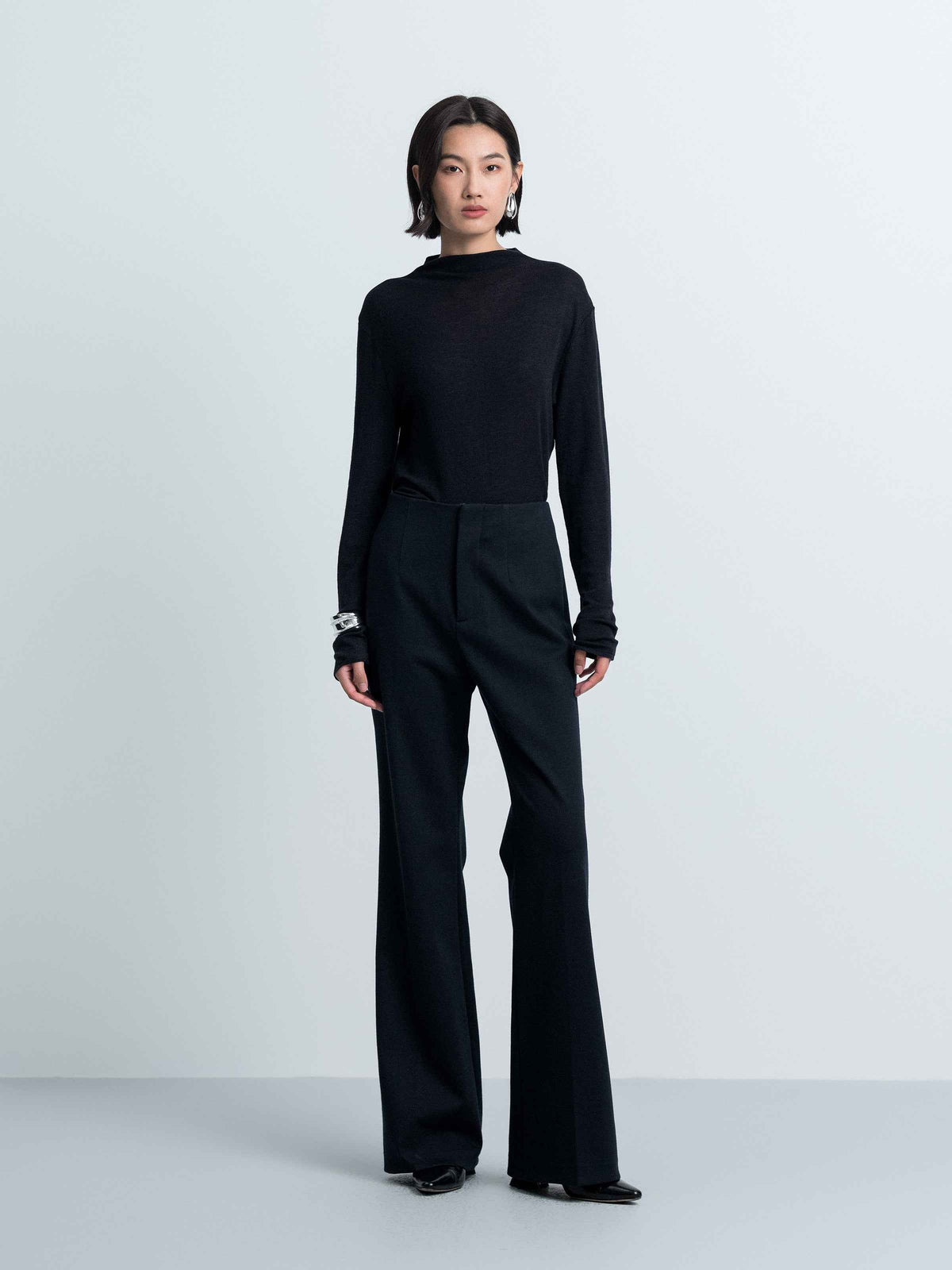 Continuous‑Waist Bootcut Trousers