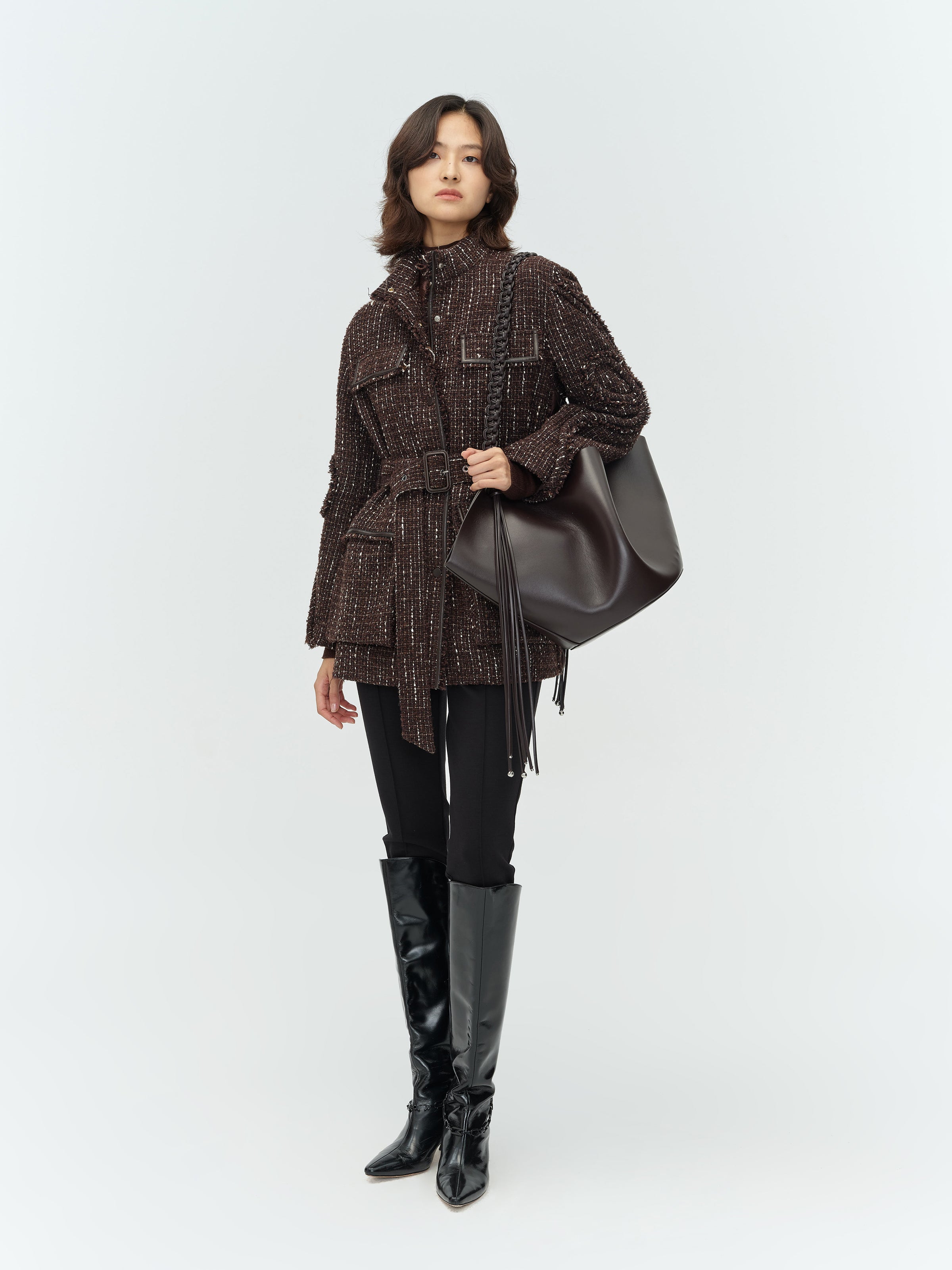 Large Woven Strap Shoulder Bag