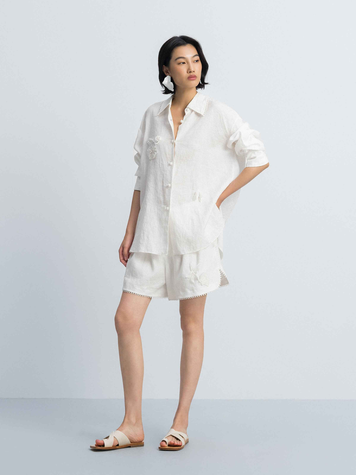 Off White Long-Sleeve Shirt