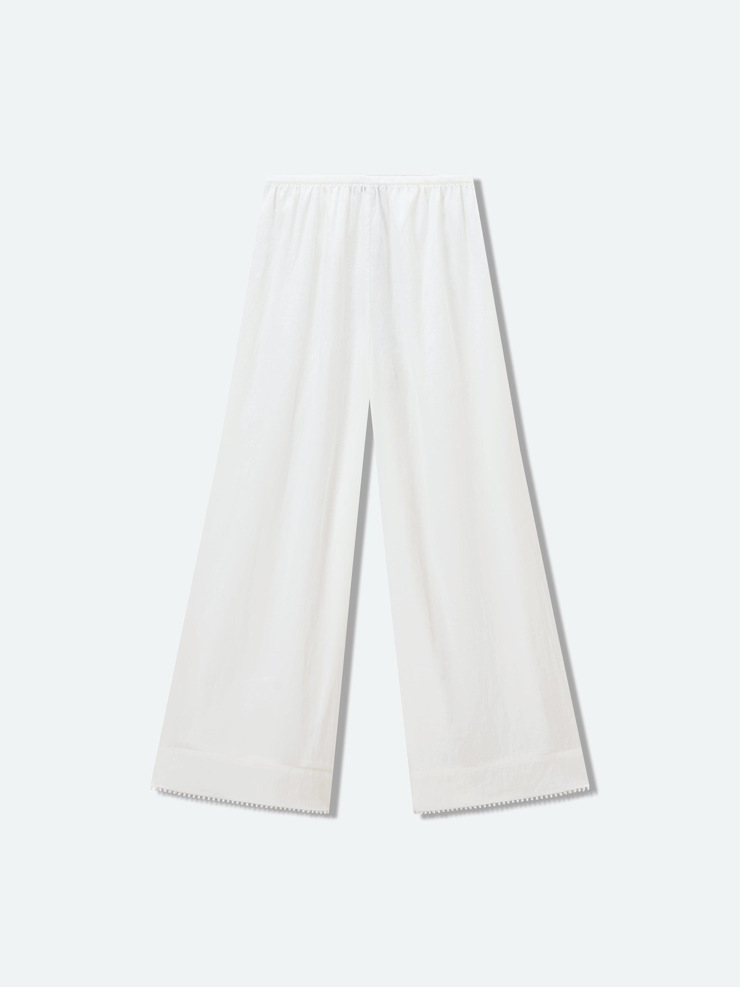 Off White Wide-Leg Pants