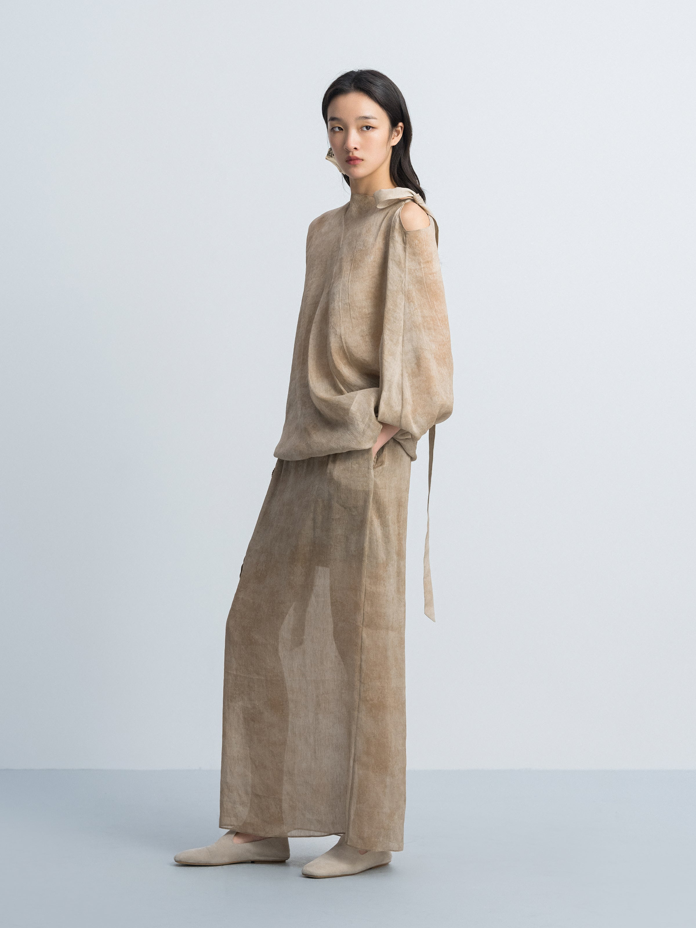 Light Khaki Long Skirt