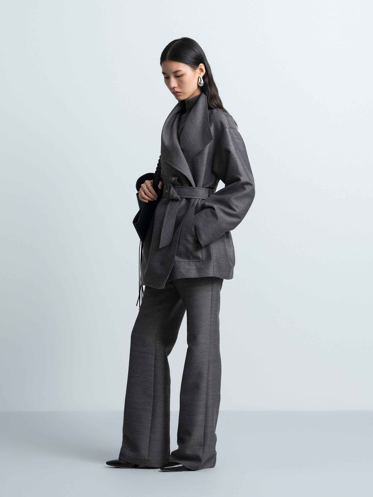 Continuous‑Waist Straight‑Leg Trousers