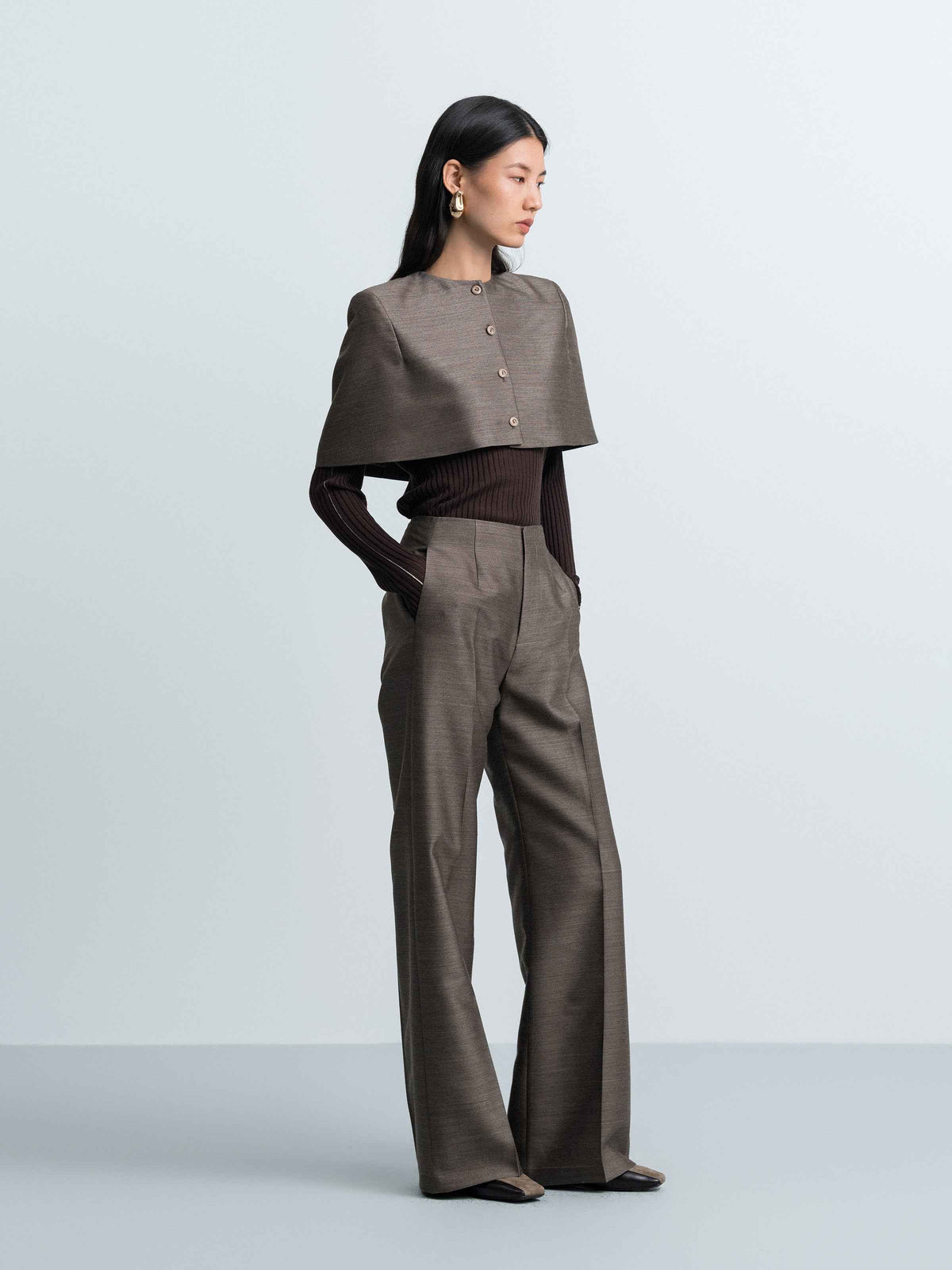 Single‑Breasted Short Cape