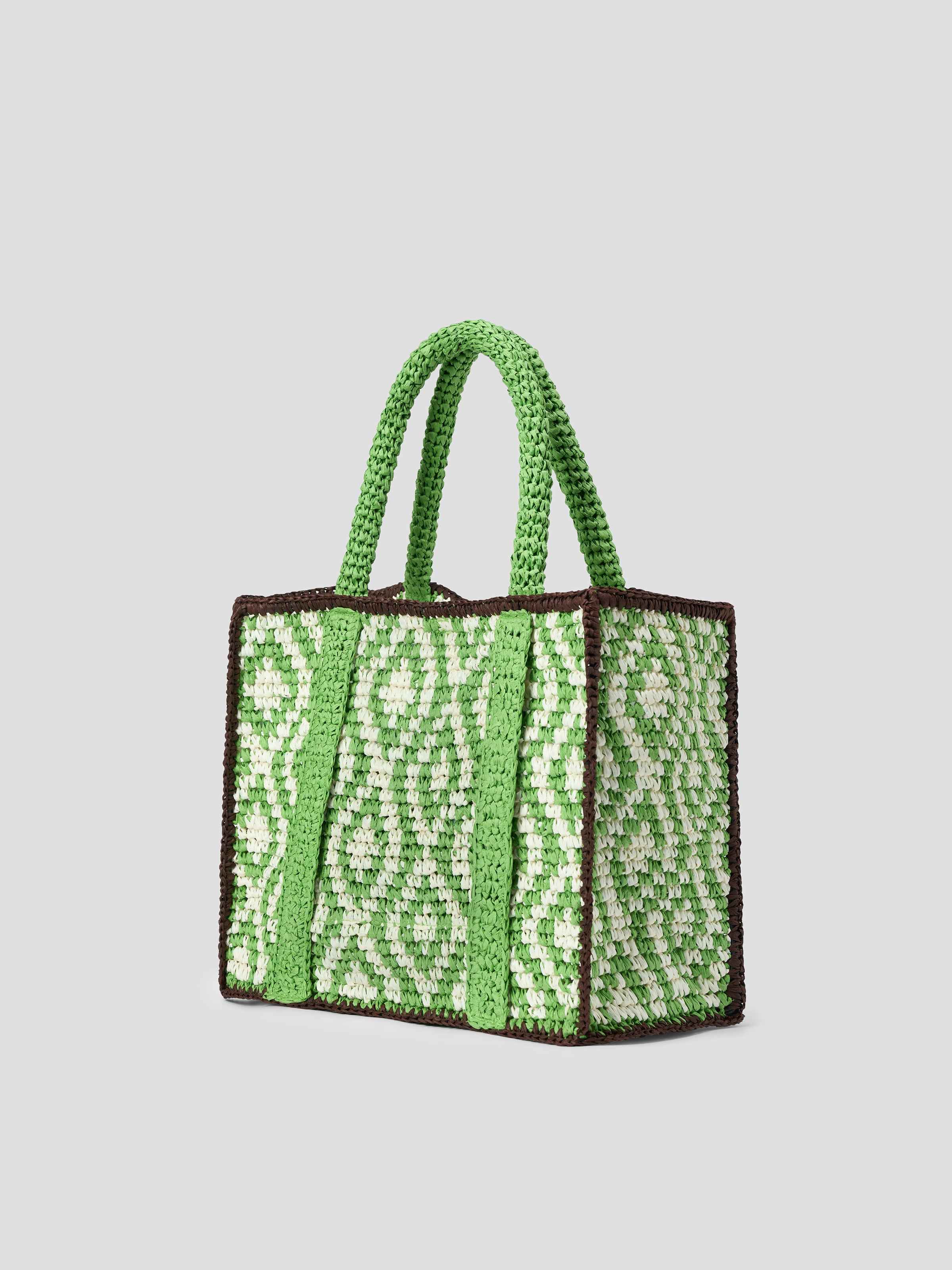 Color-block Straw Bag