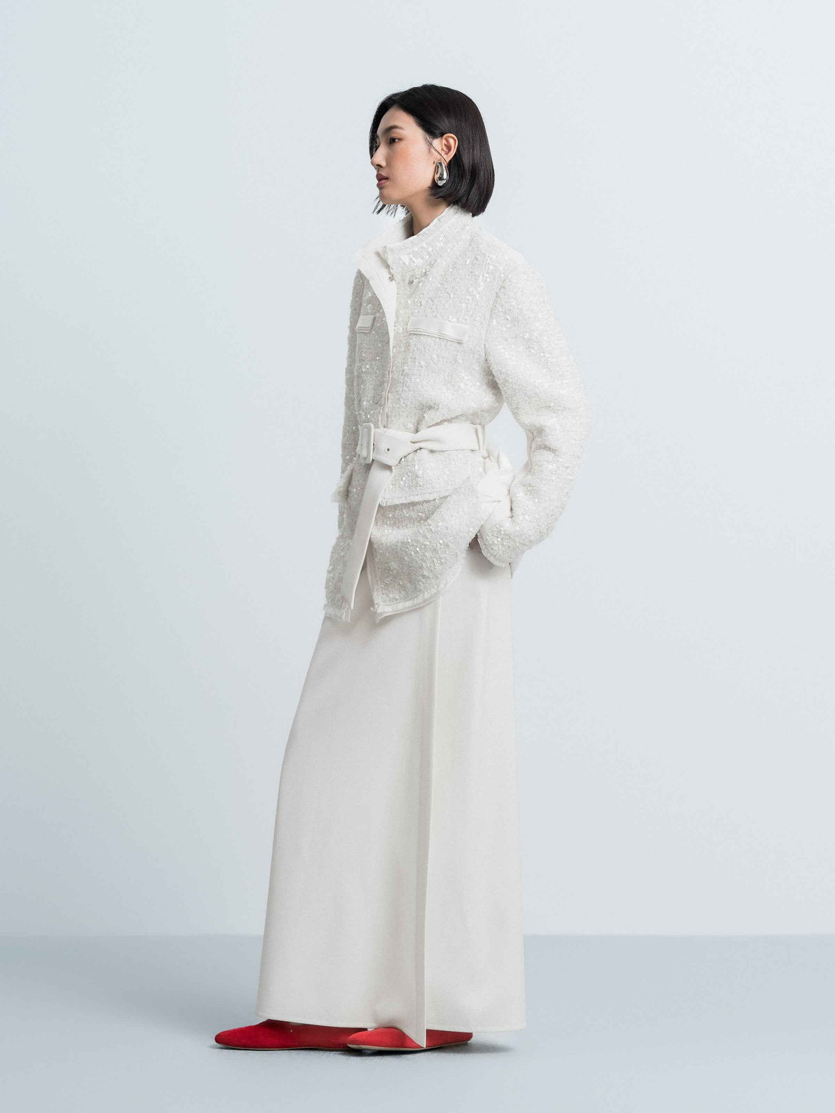 Sequin‑Spliced Down Jacket