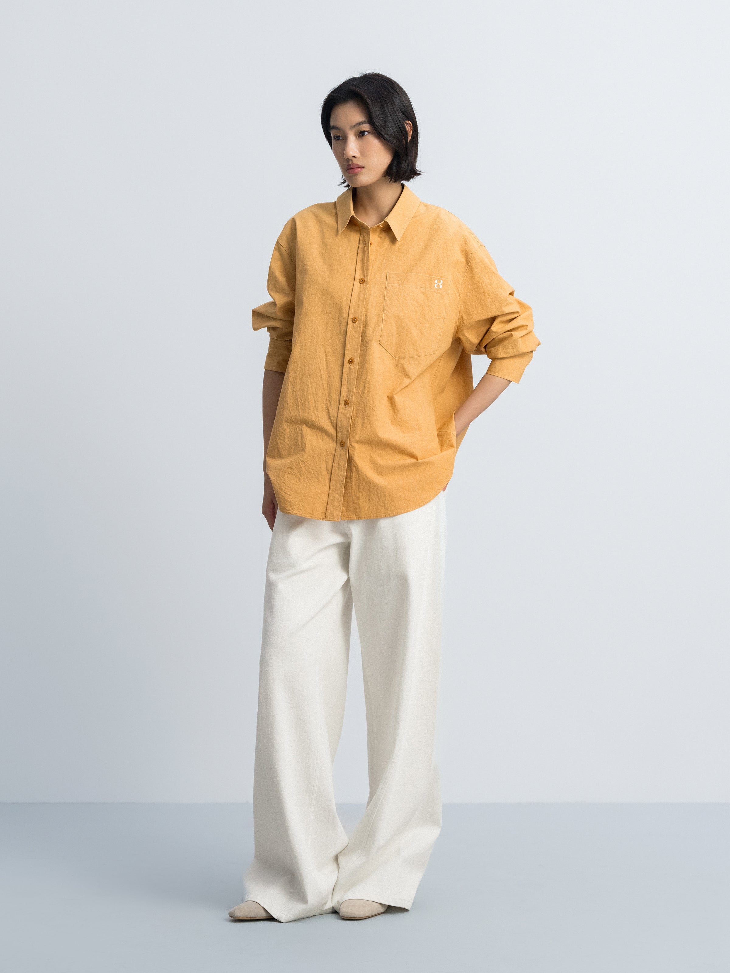 Light Orange Long-Sleeve Shirt