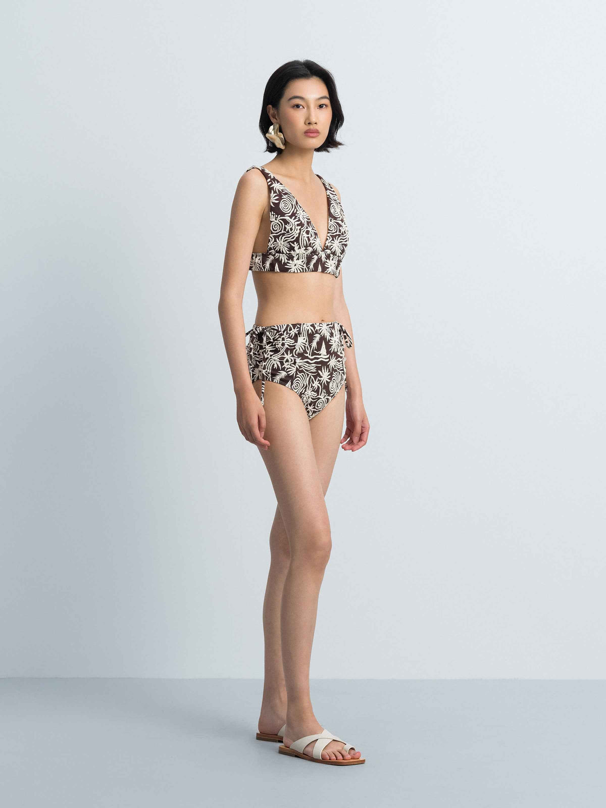 Pattern Swimwear High-Waist Brief Swim Bottom