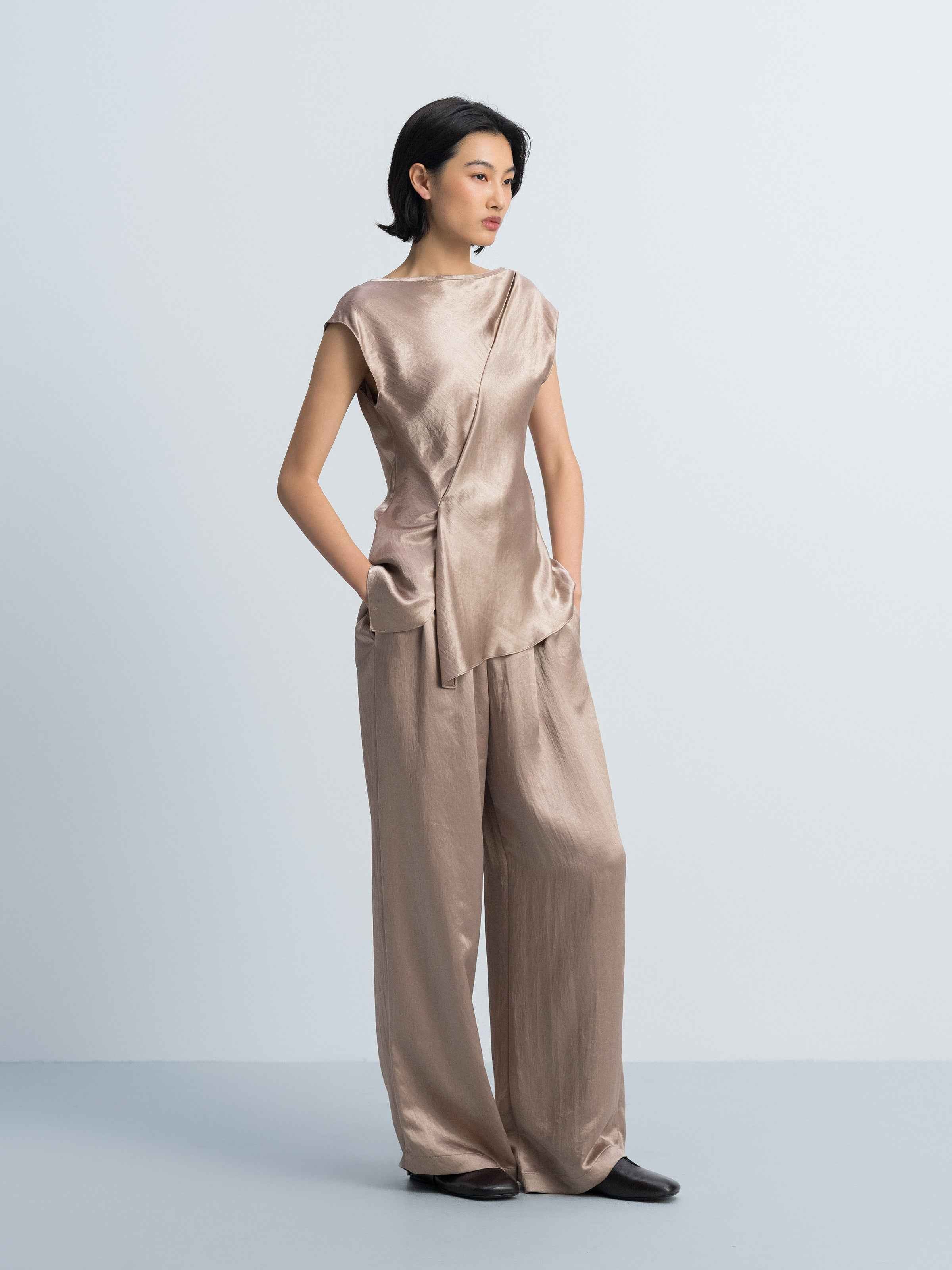 Coffee Brown Sleeveless Top