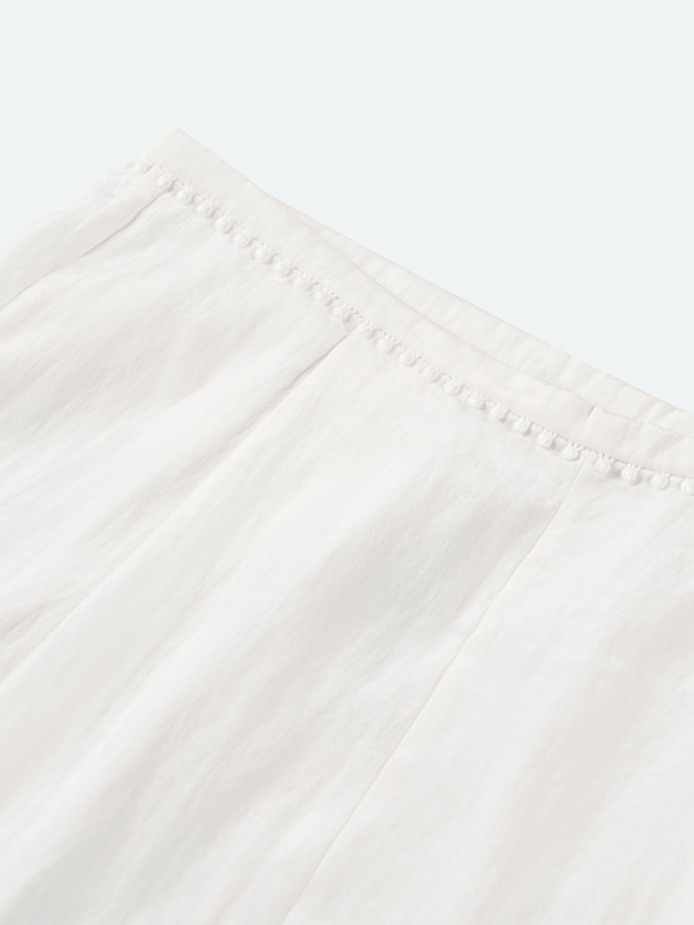 Off White Wide-Leg Pants