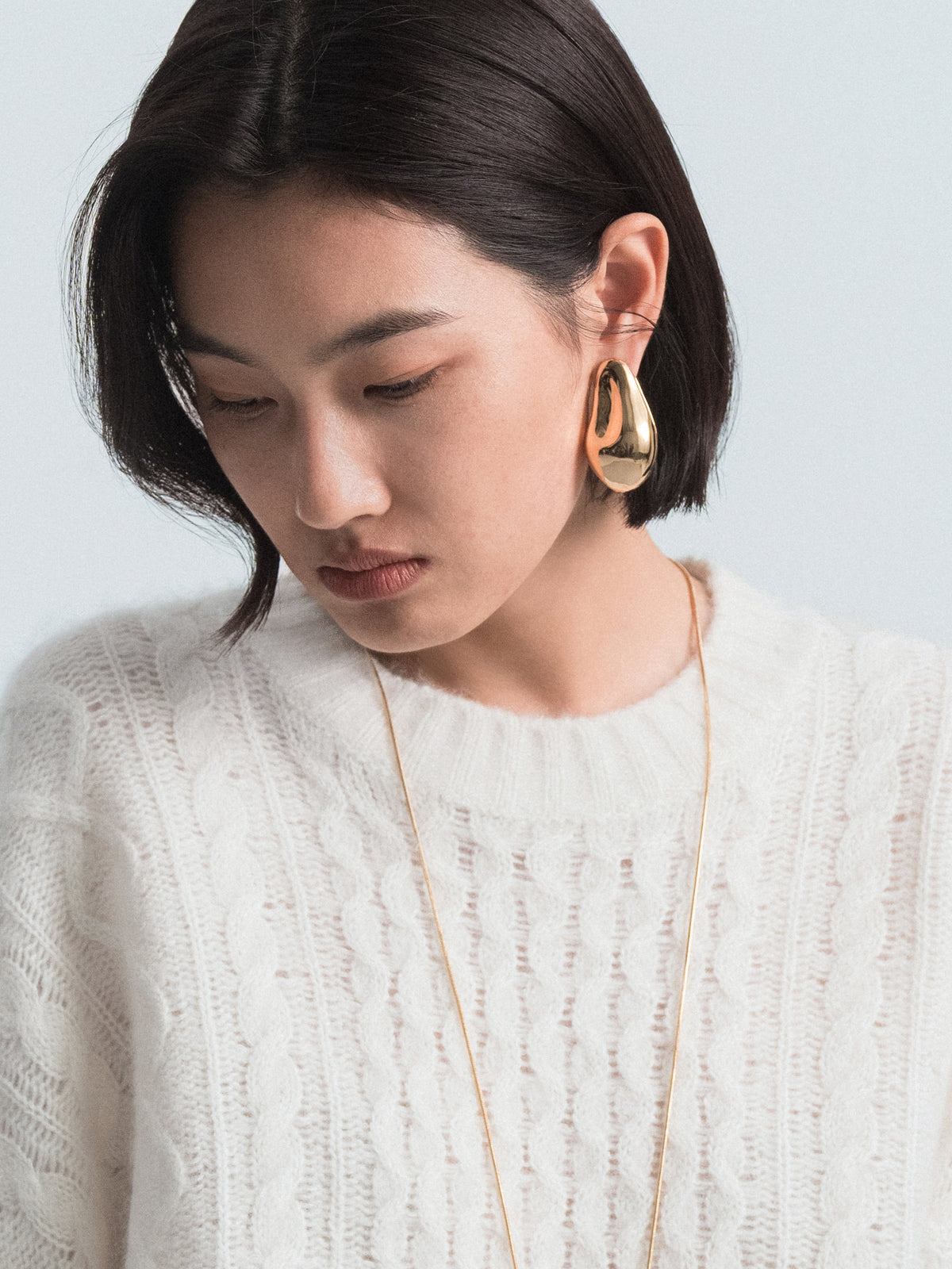 Double‑Sided Teardrop Earrings