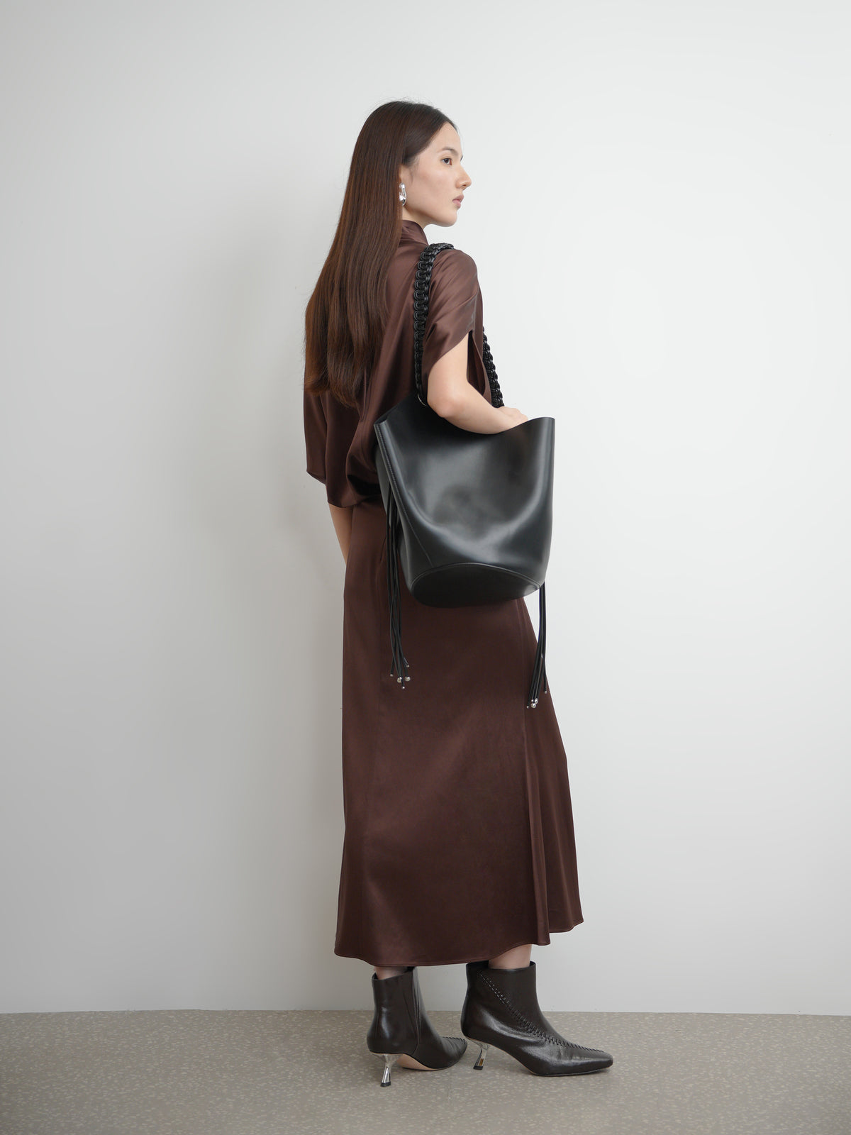 Flounce‑Panel Mermaid Dress