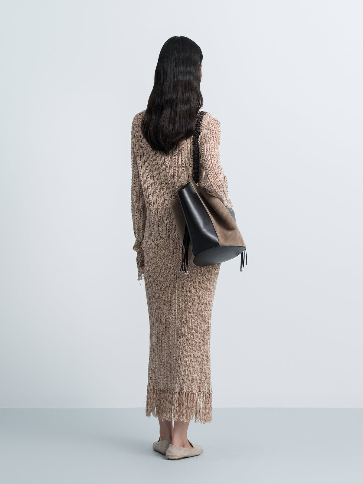 Hollow-out Knit Skirt