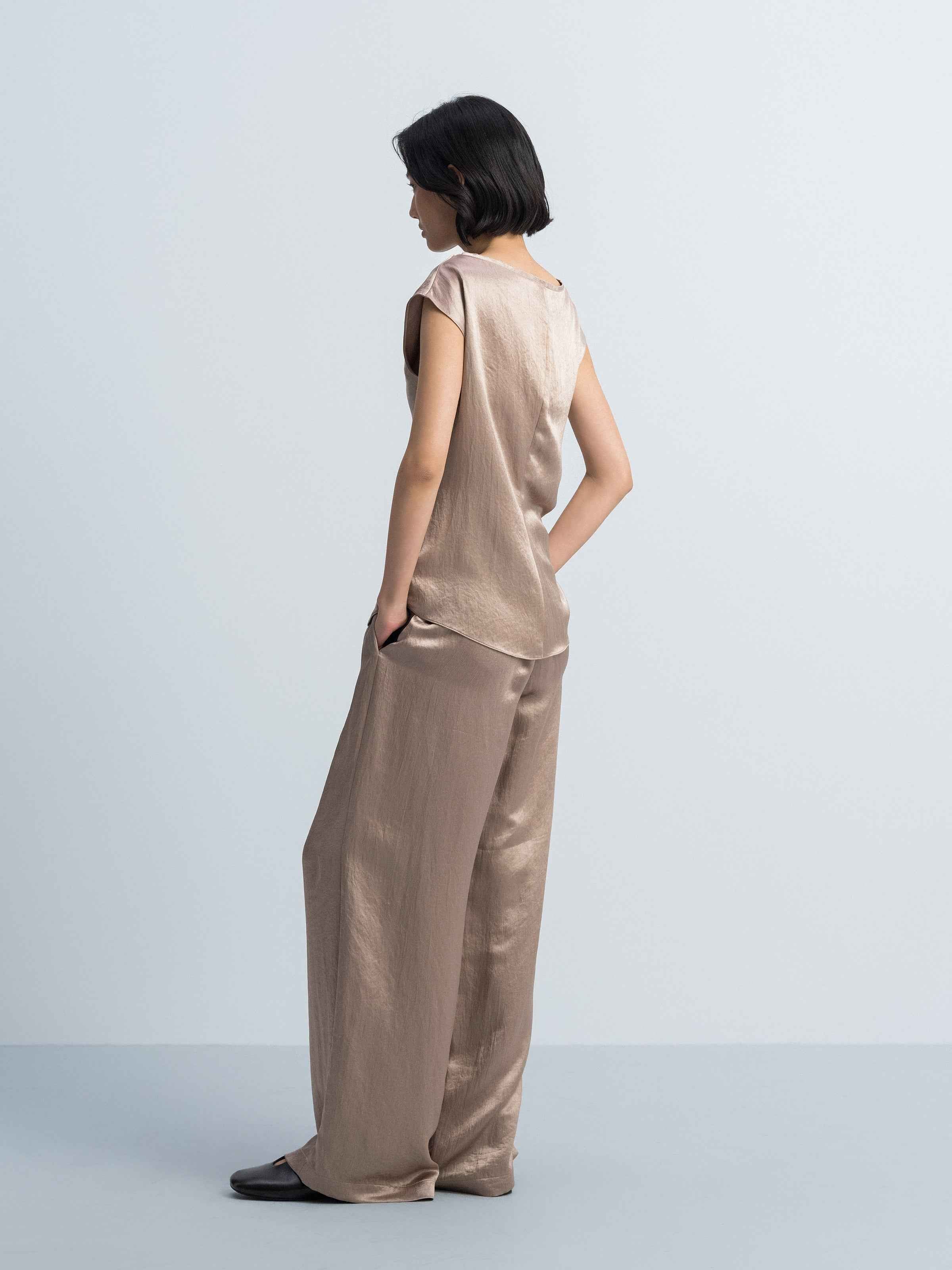 Coffee Brown Sleeveless Top