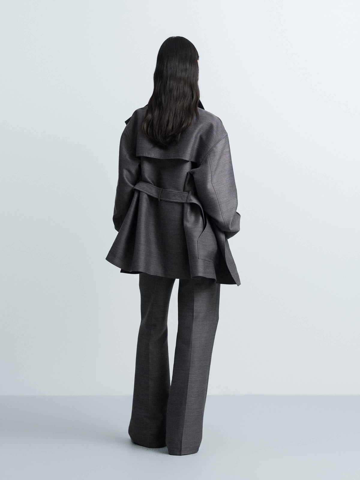 Continuous‑Waist Straight‑Leg Trousers