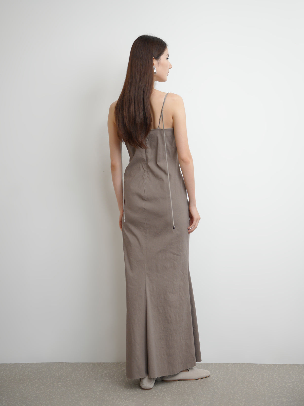 Spaghetti Strap Folded Dress