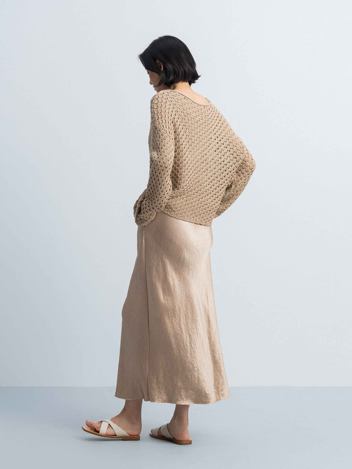 Light Khaki Knitted Pullover