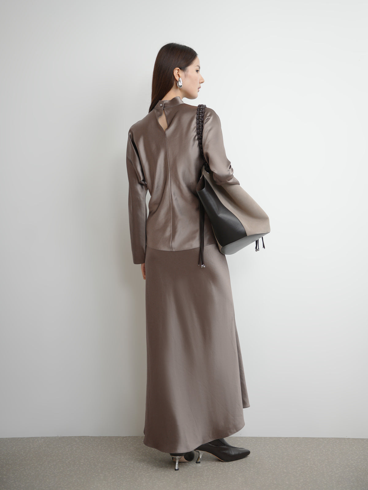 Structured Mini‑Stand‑Collar Top