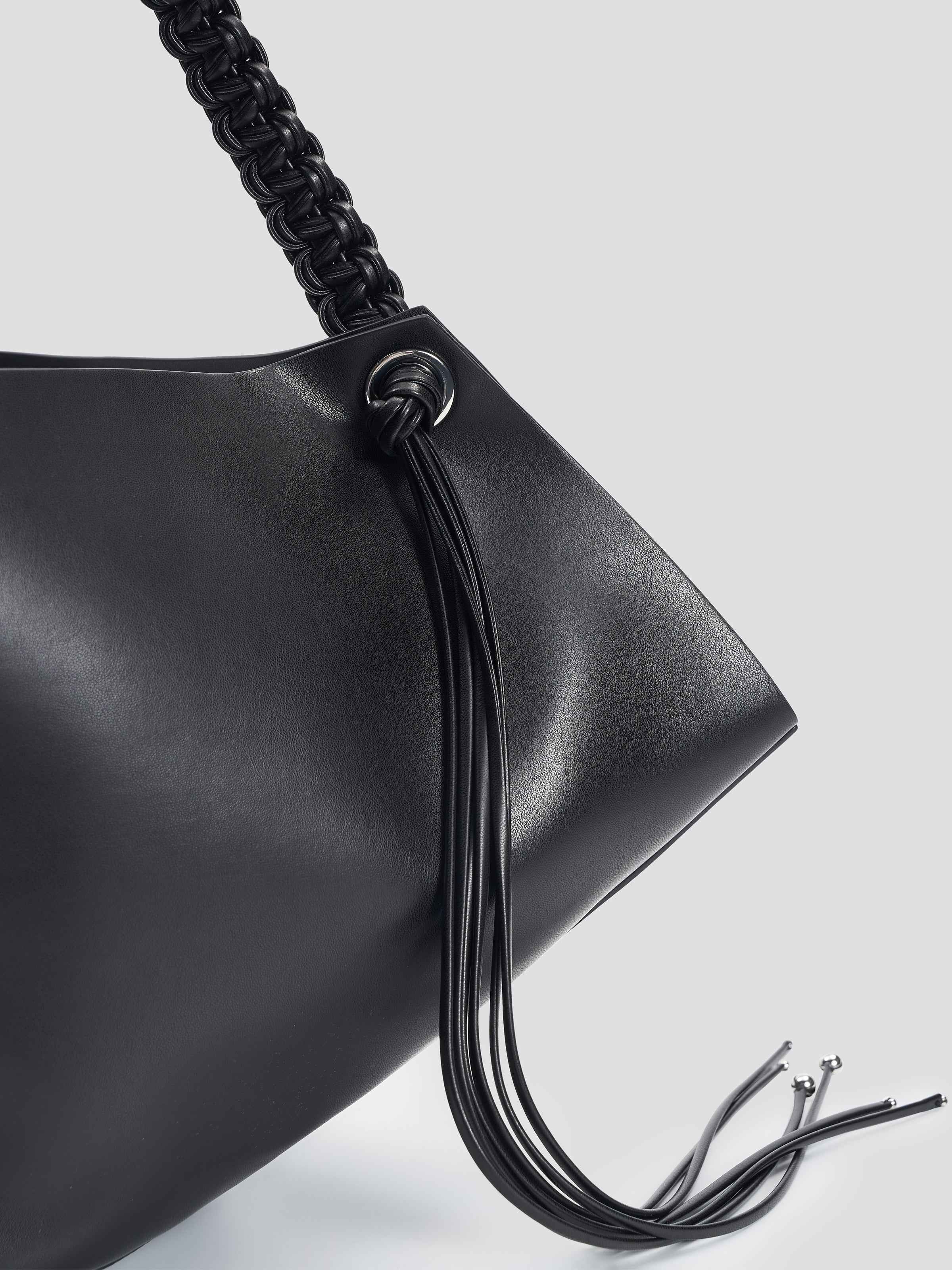 Large Woven Strap Crossbody Bag