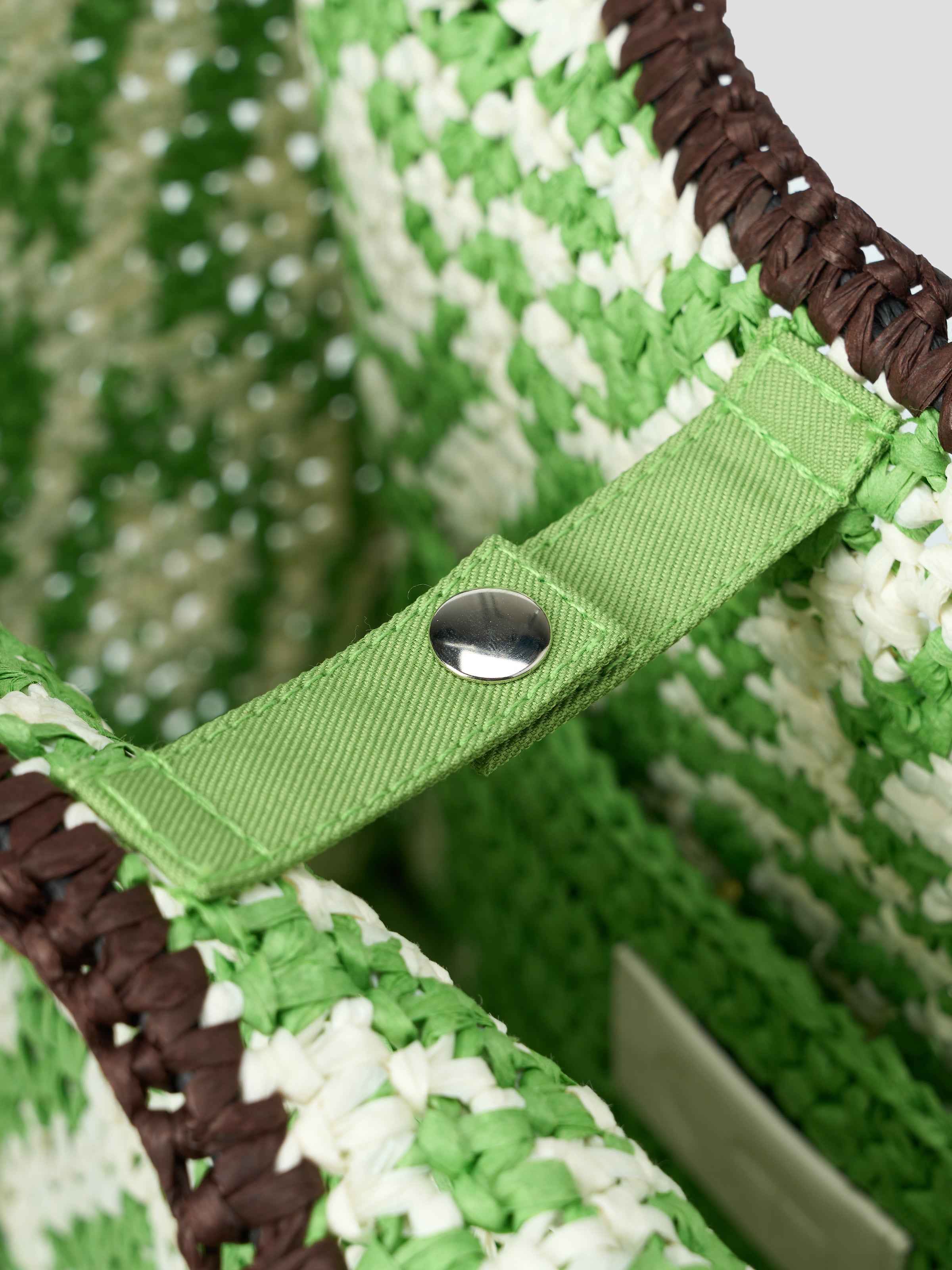 Color-block Straw Bag