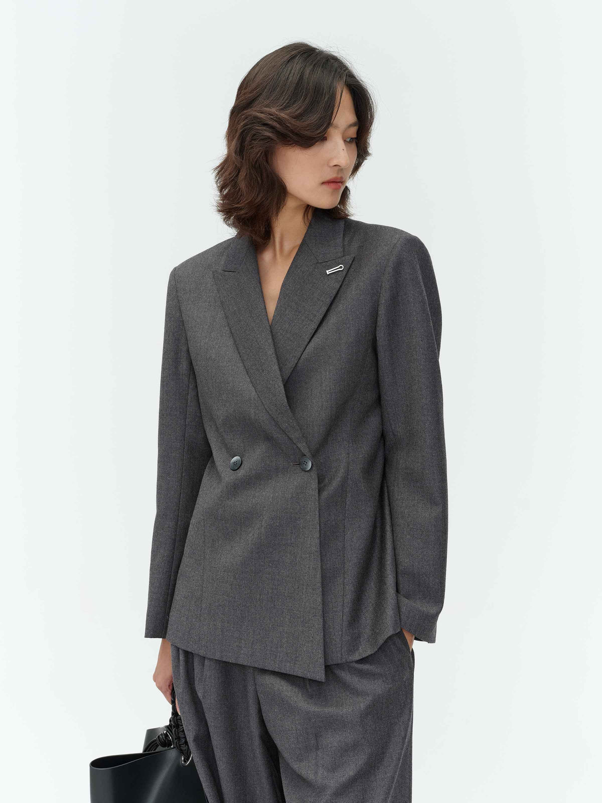 Worsted Wool Fitted Blazer