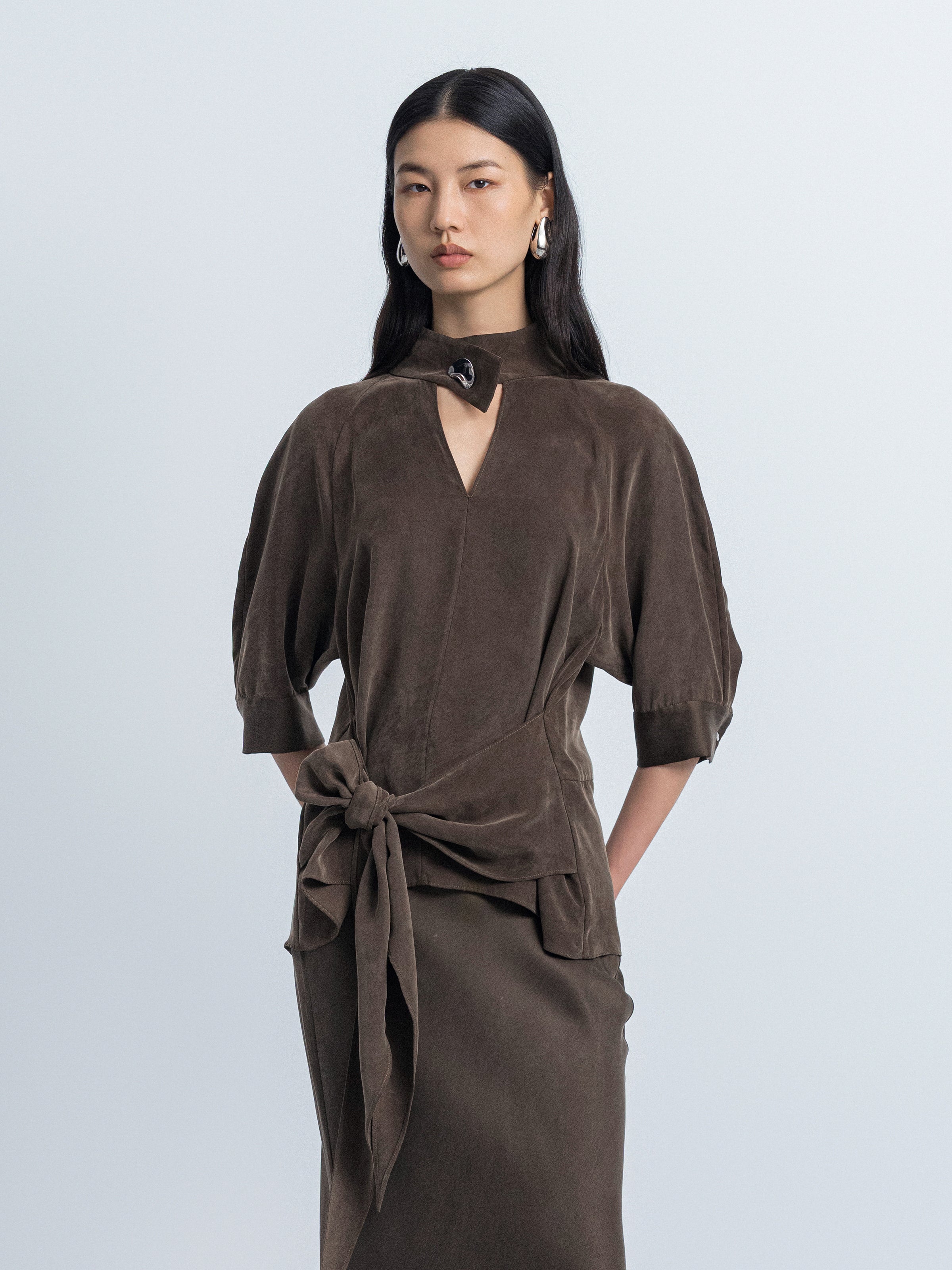 High Neck Panel Top