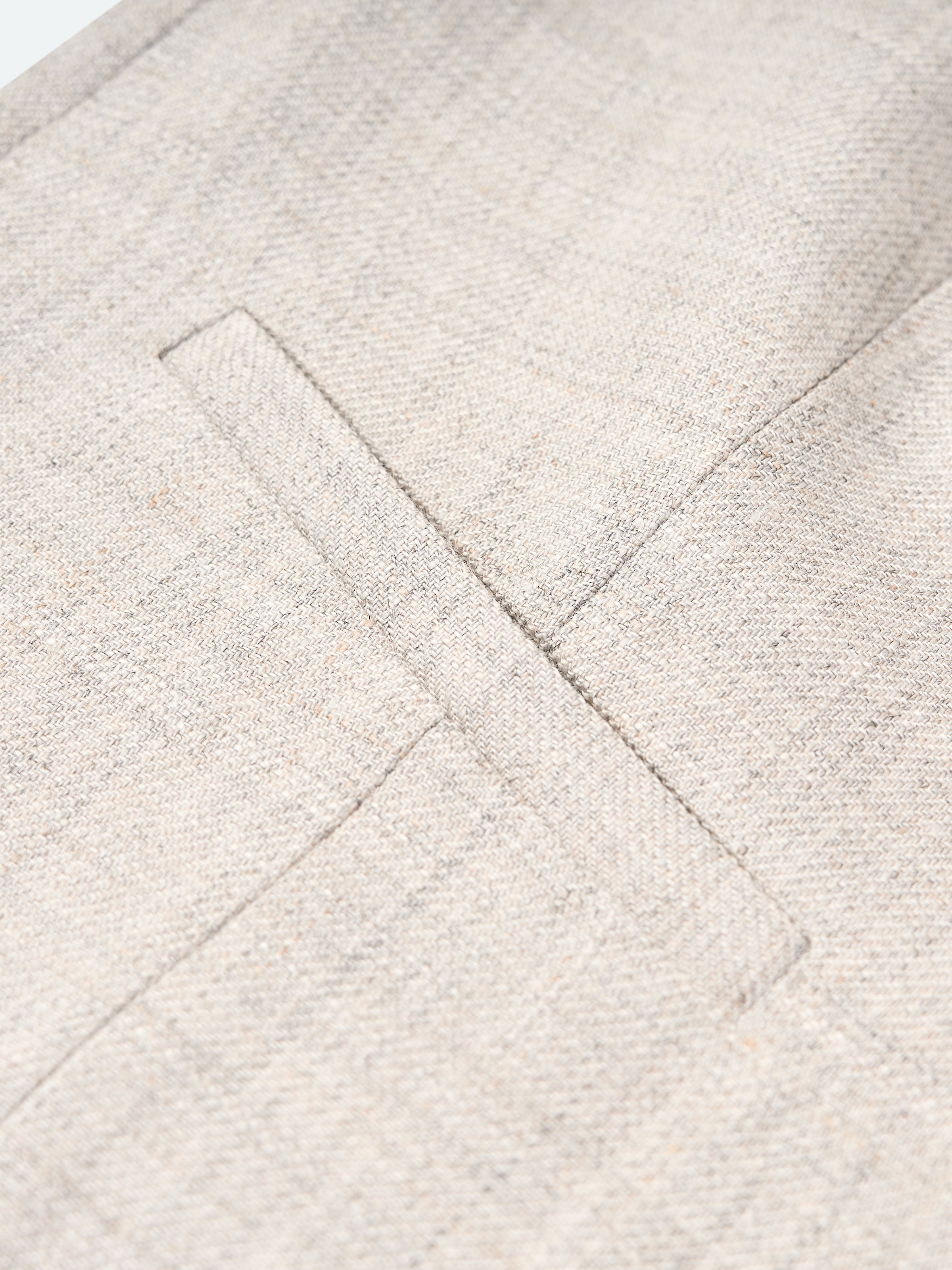 Light Gray Linen Viscose Cropped V-Neck Vest