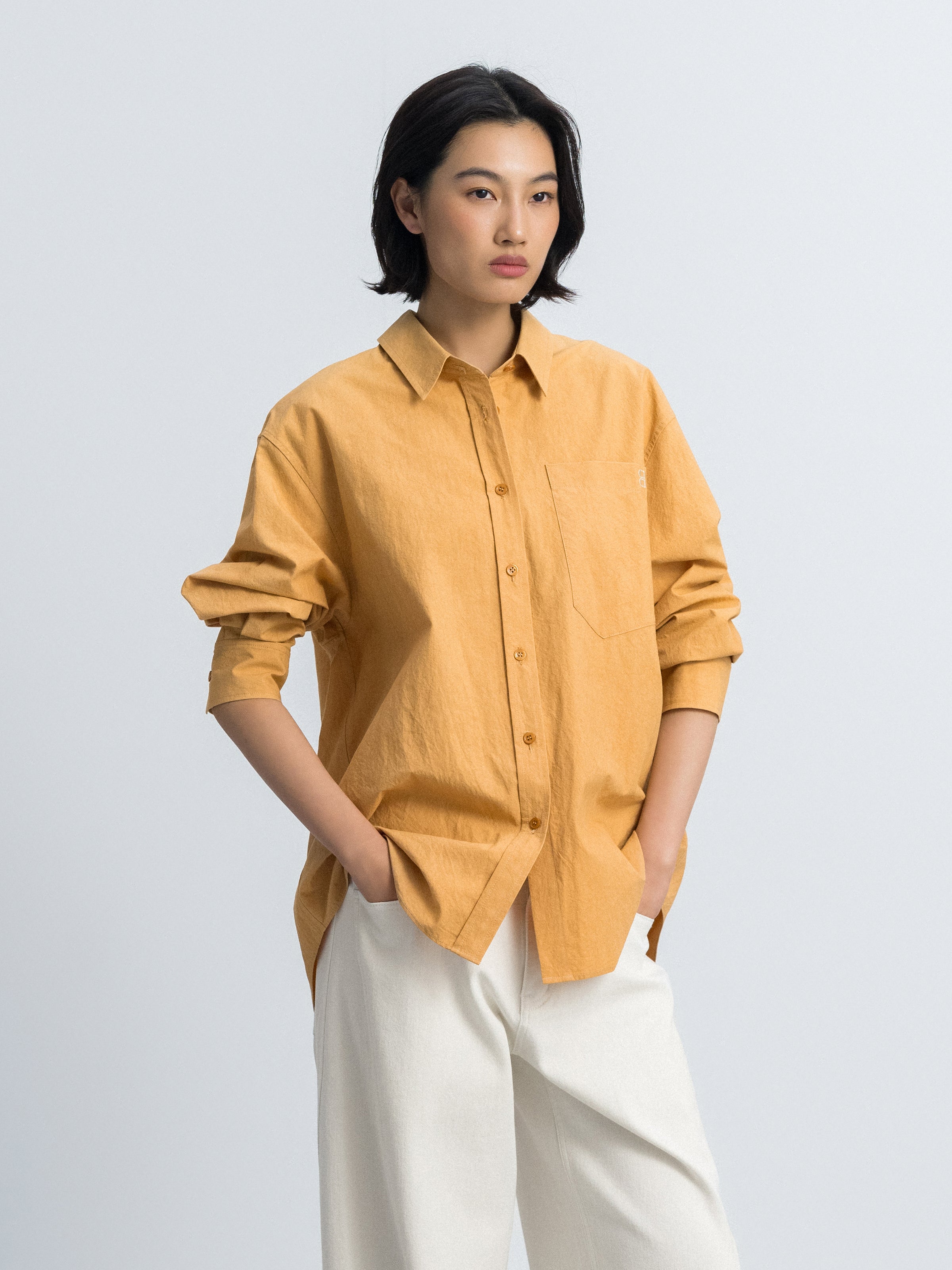 Light Orange Long-Sleeve Shirt