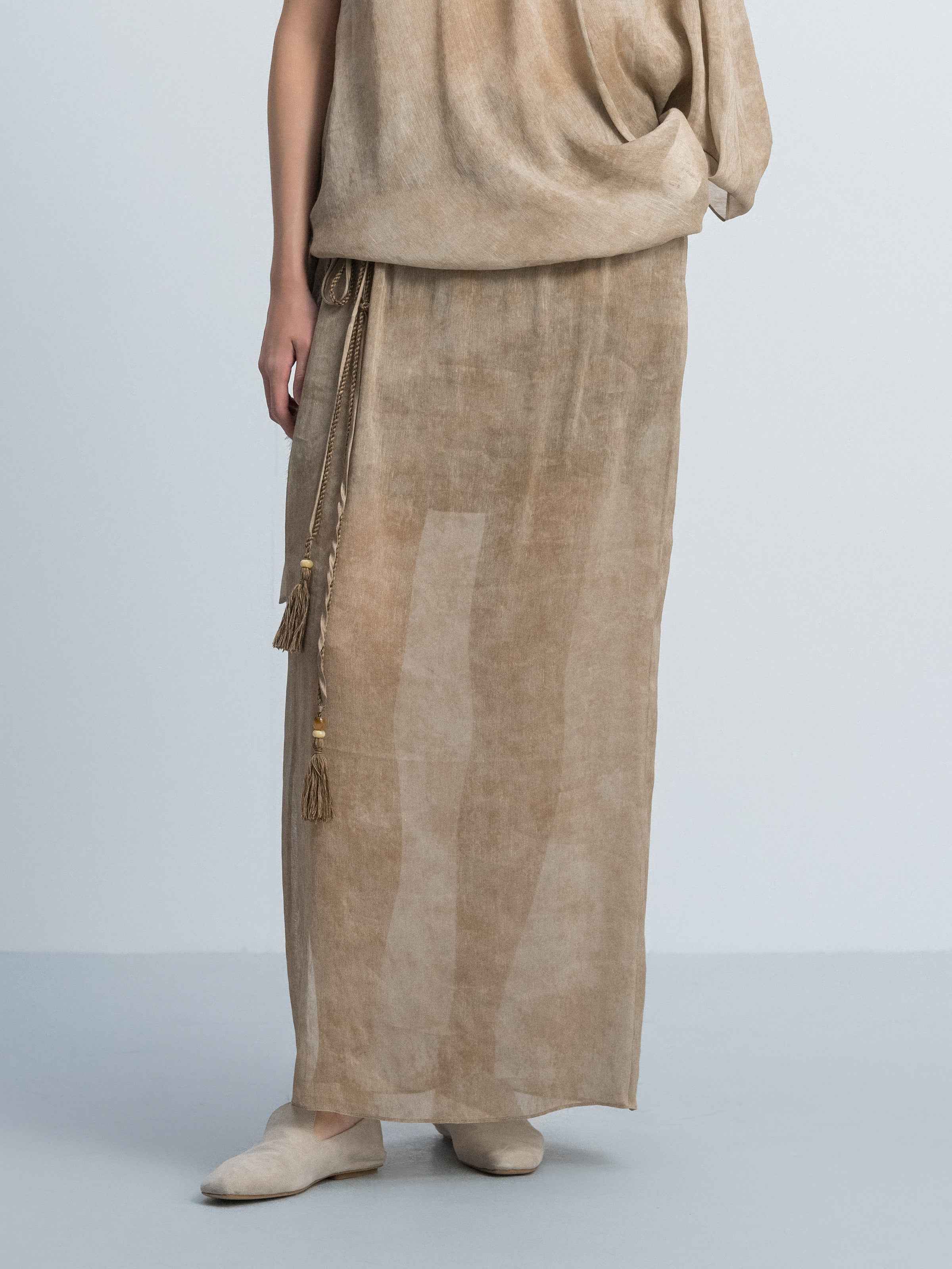Light Khaki Long Skirt