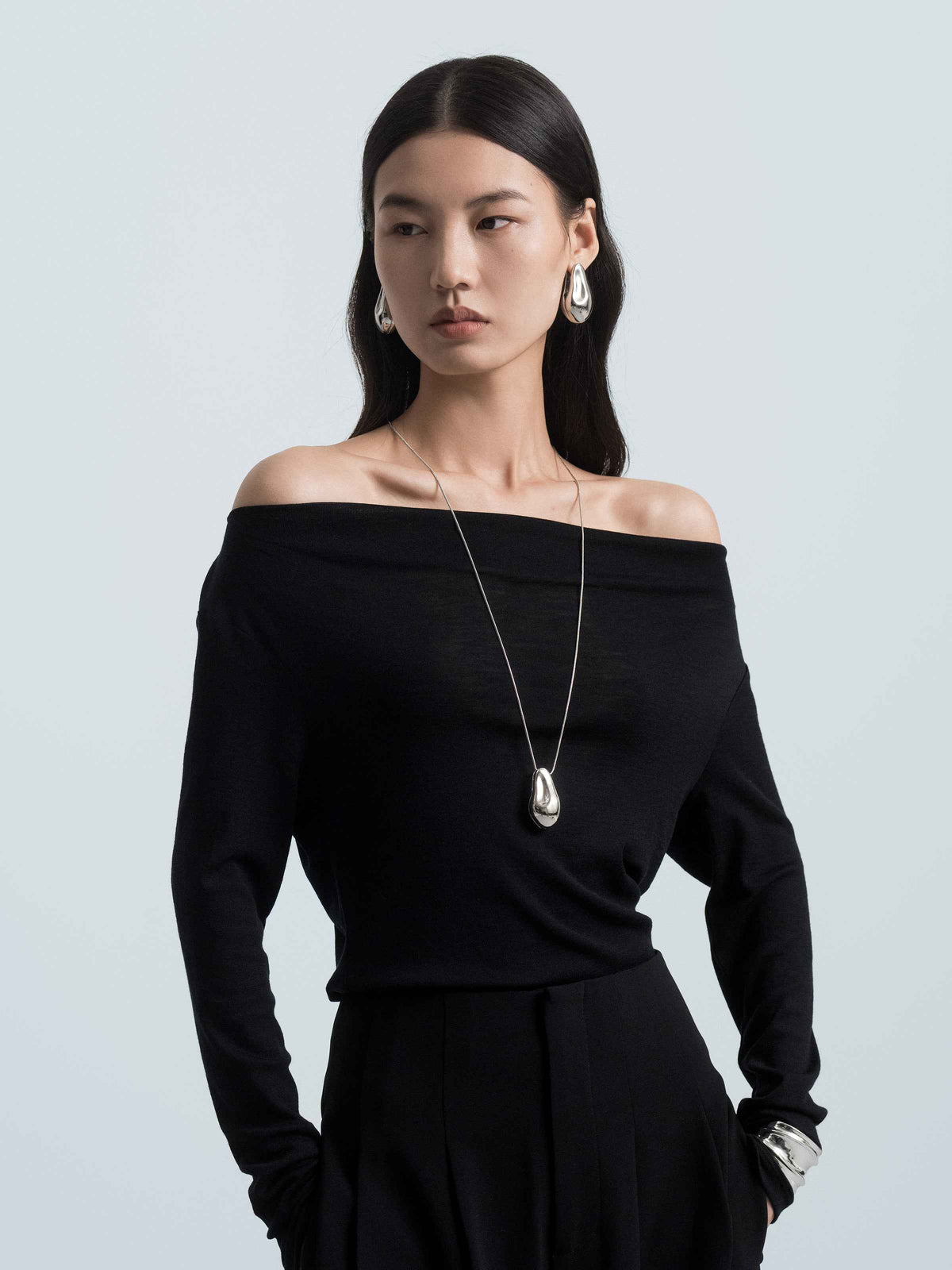 Double‑Sided Teardrop Earrings