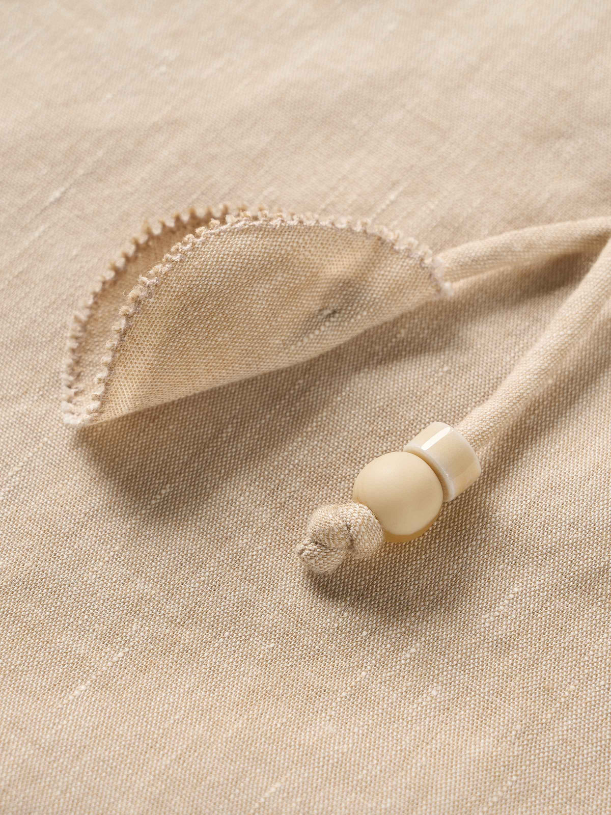 Oatmeal Linen Blend V Knot Back Cocoon Sleeveless Dress