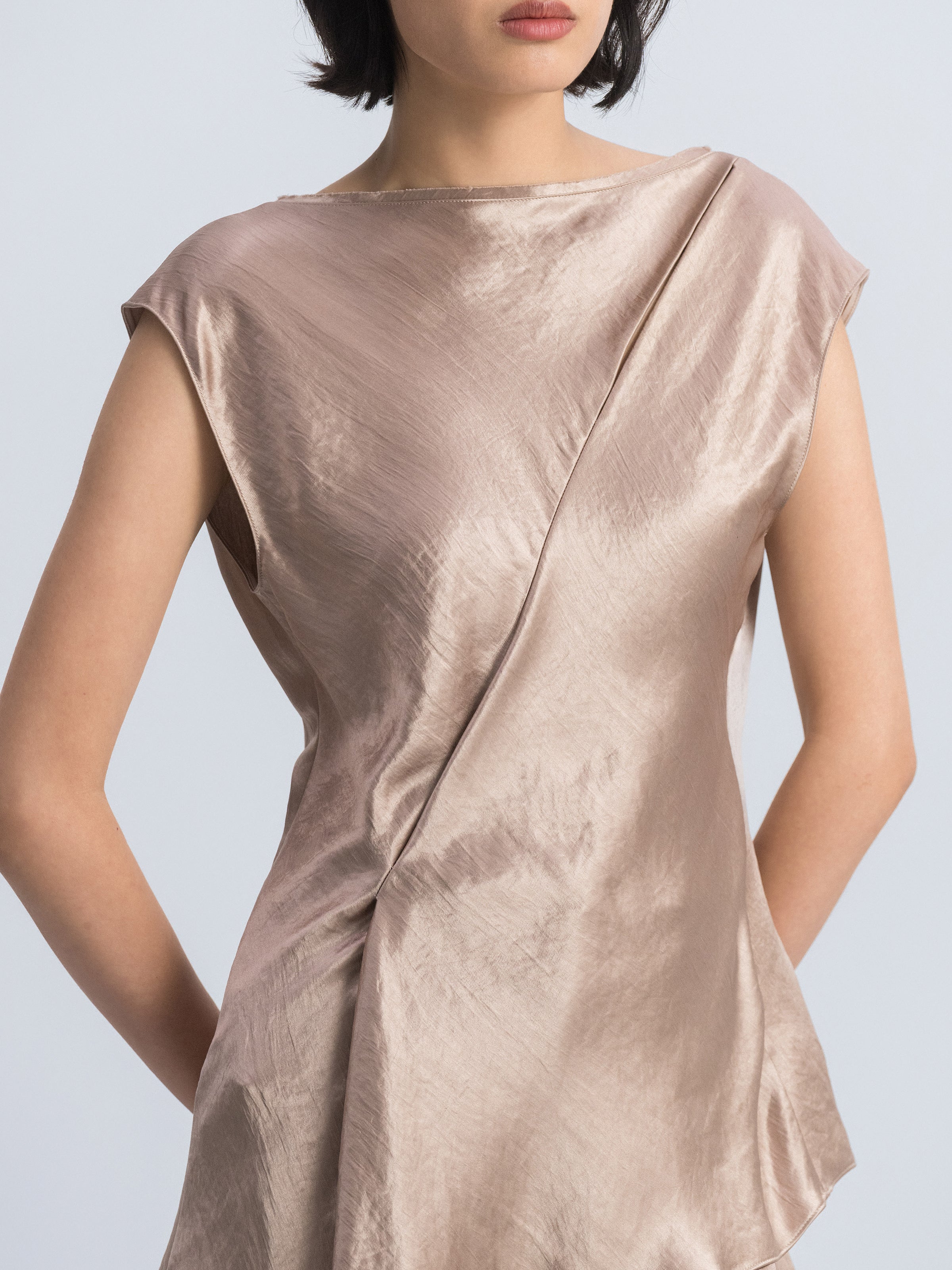 Coffee Brown Sleeveless Top