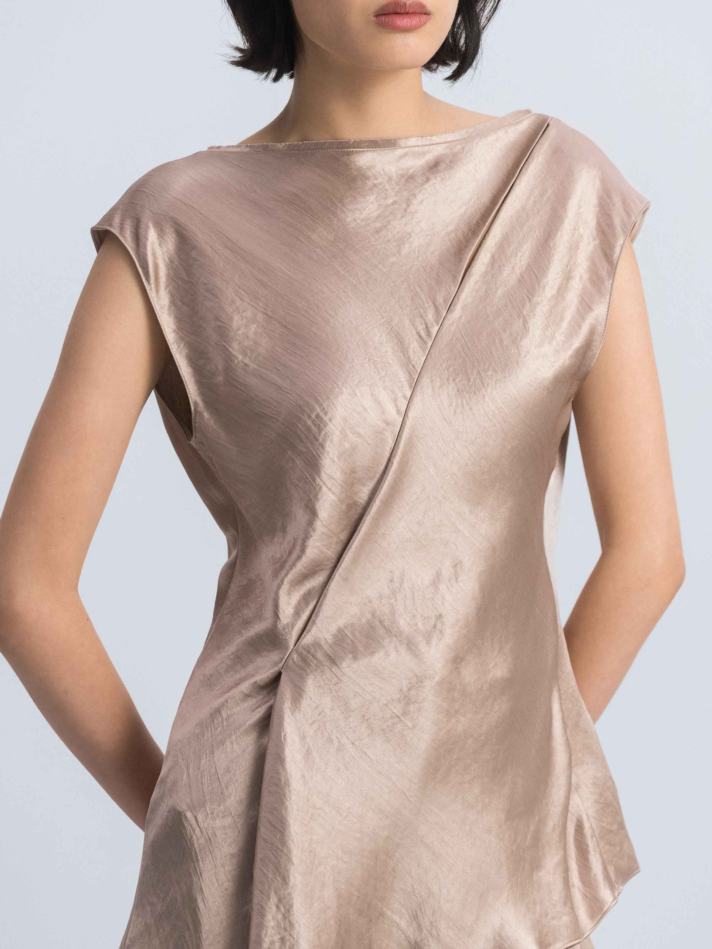 Coffee Brown Sleeveless Top