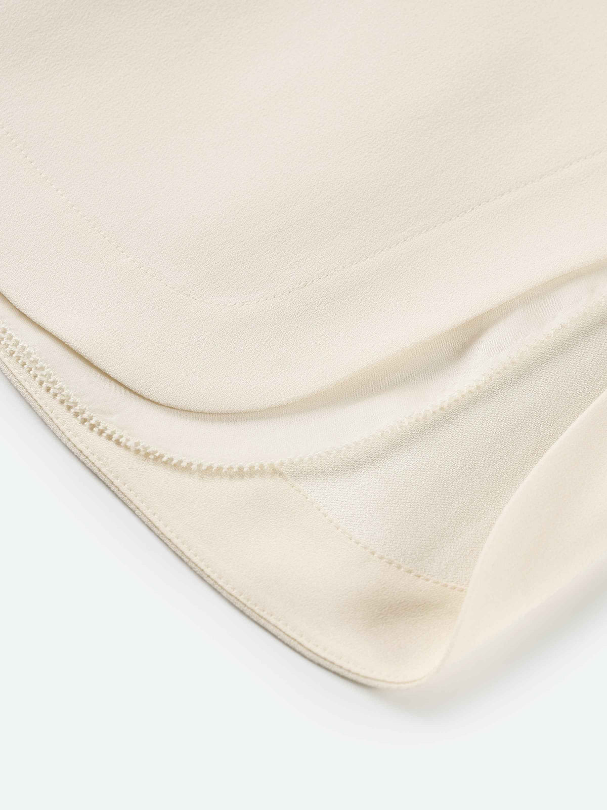 Cream White Triacetate Organza Mesh Wide-Leg Trousers