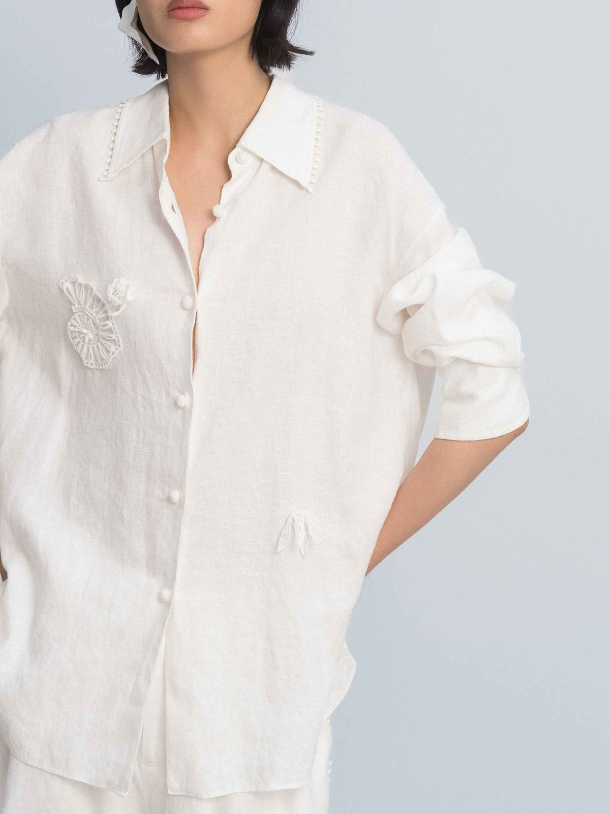 Off White Long-Sleeve Shirt