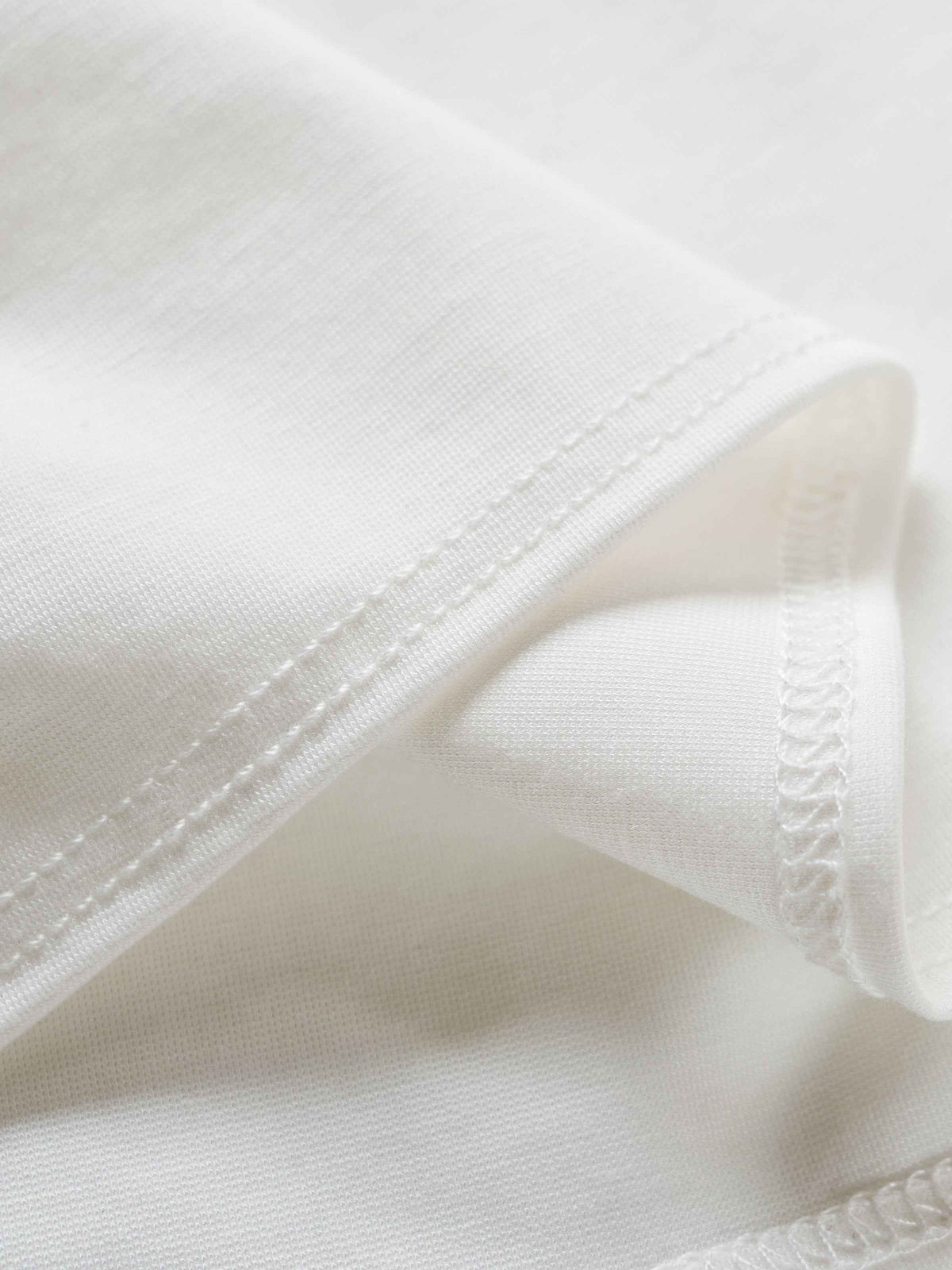 Off White Silk Romanit Knot Hem Short-Sleeve T-Shirt