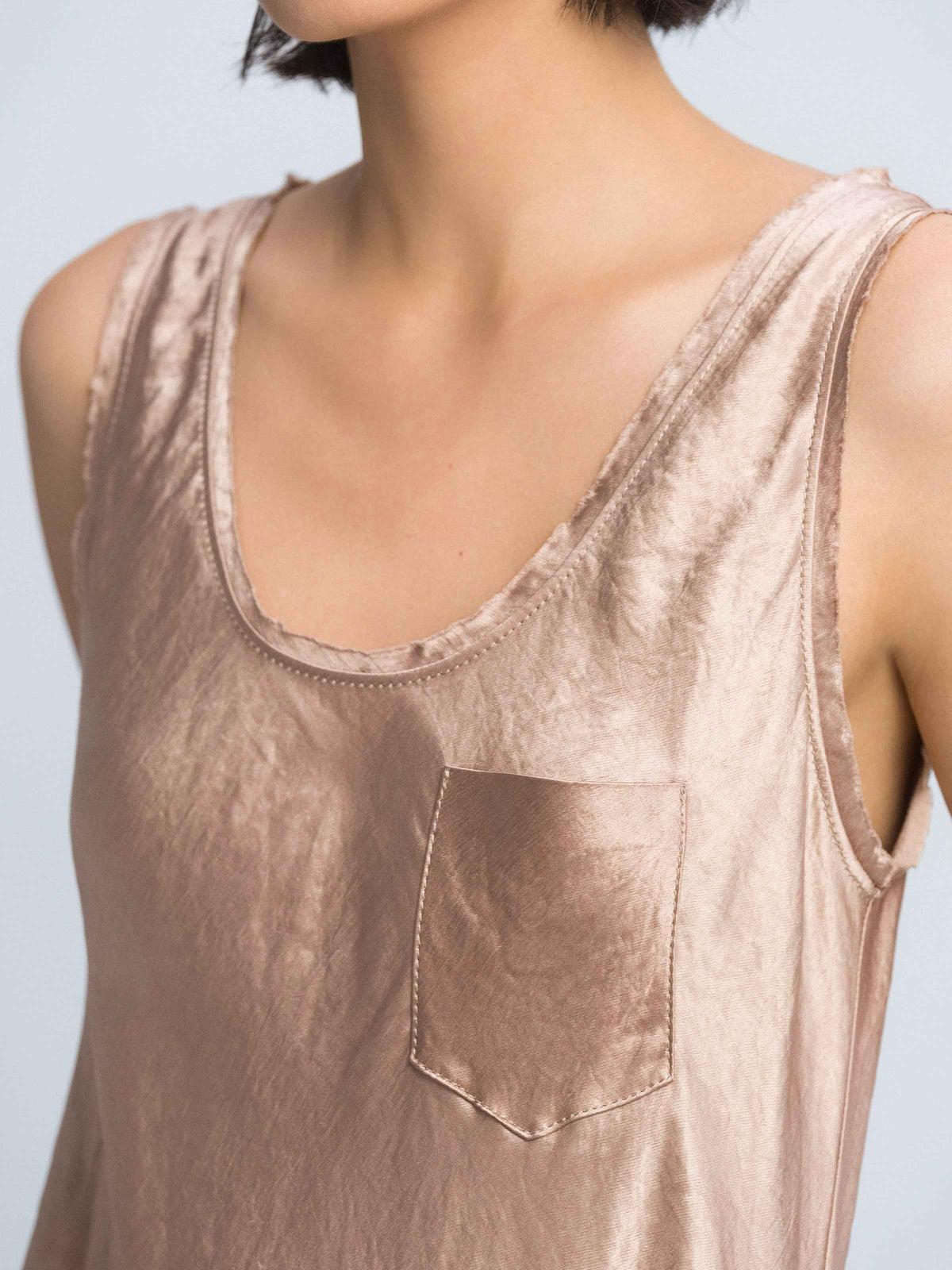 Coffee Brown Sleeveless Dress