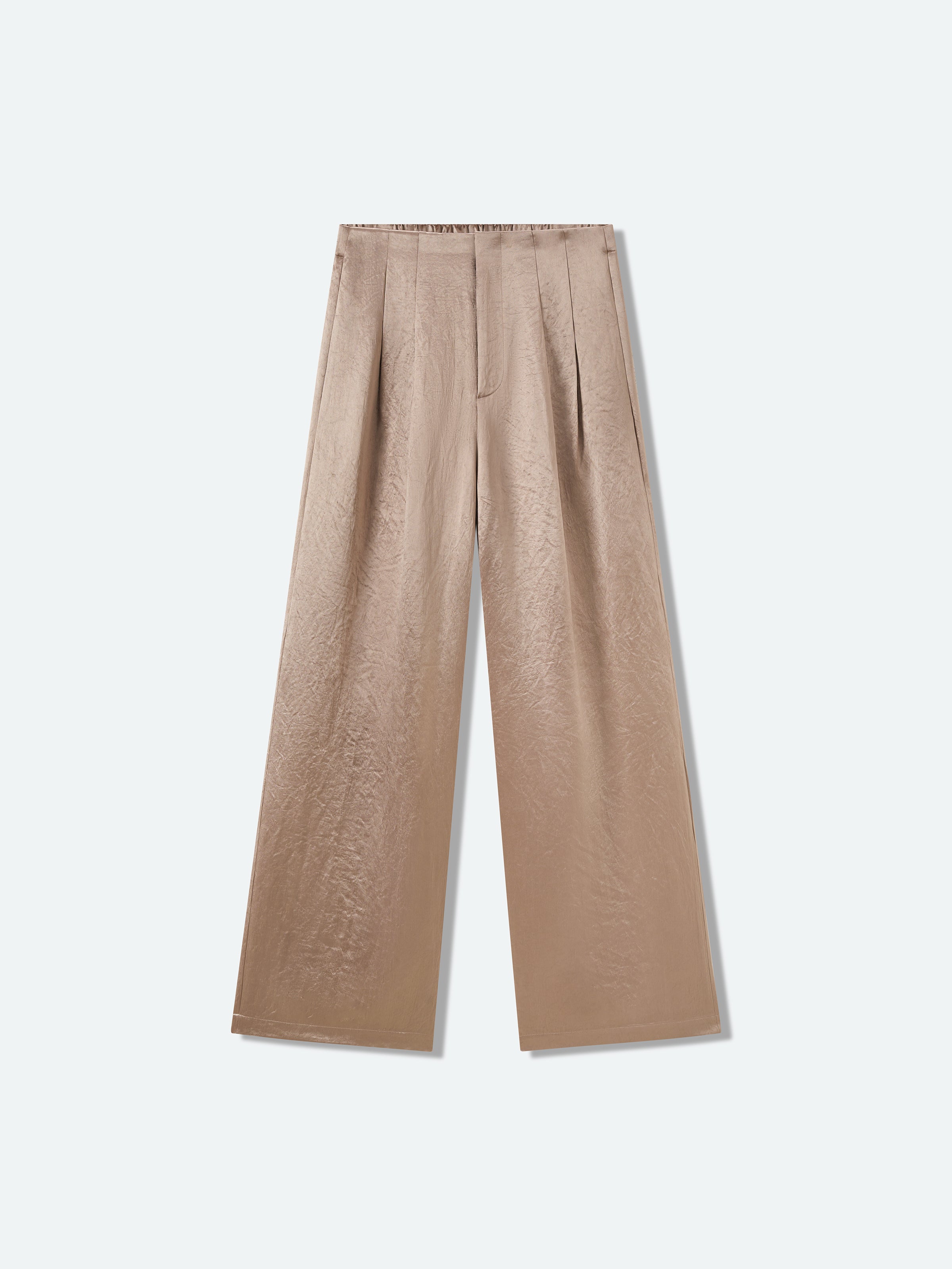 Coffee Brown Wide-Leg Pants
