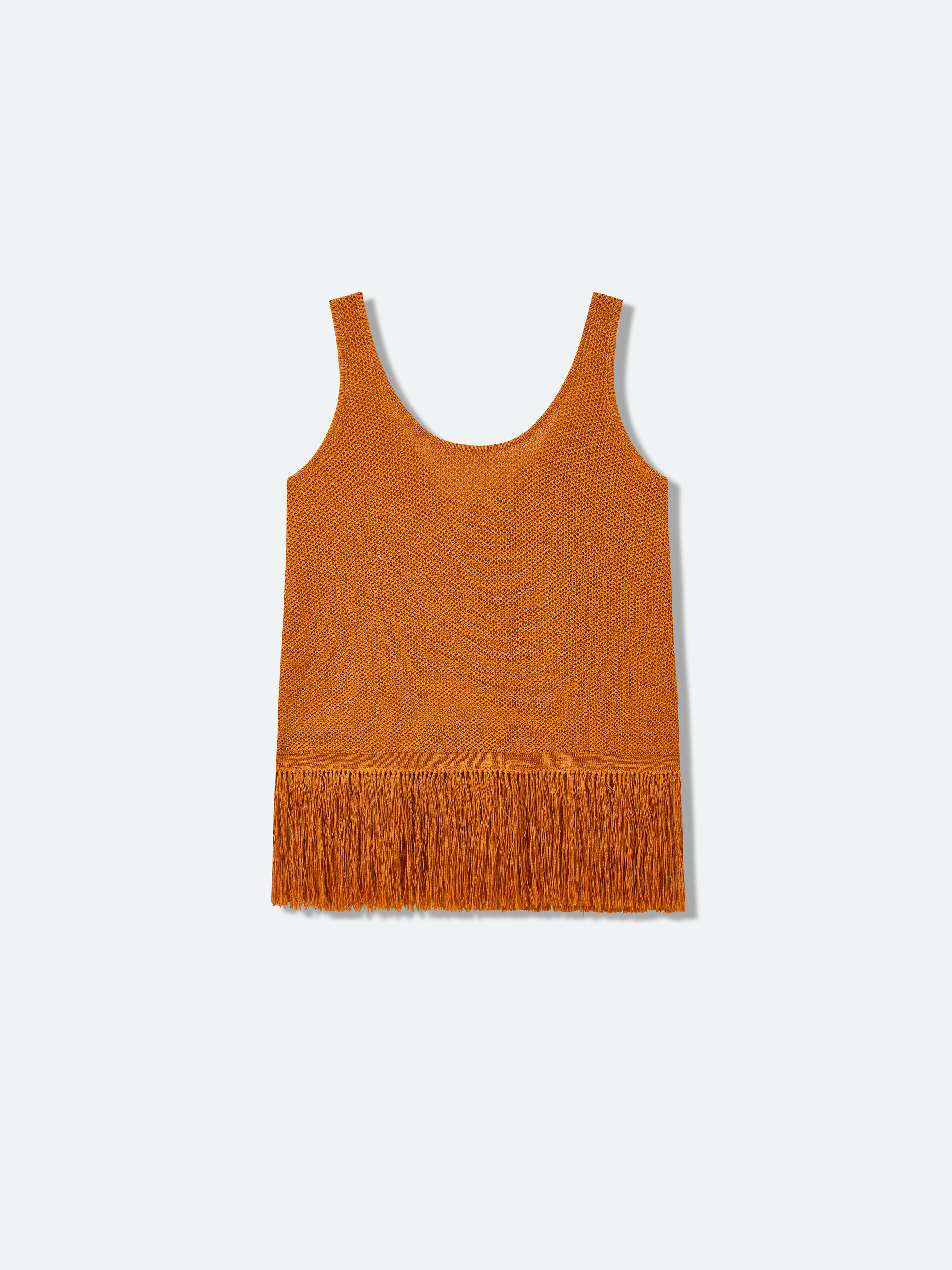 Orange Red Knitted Vest