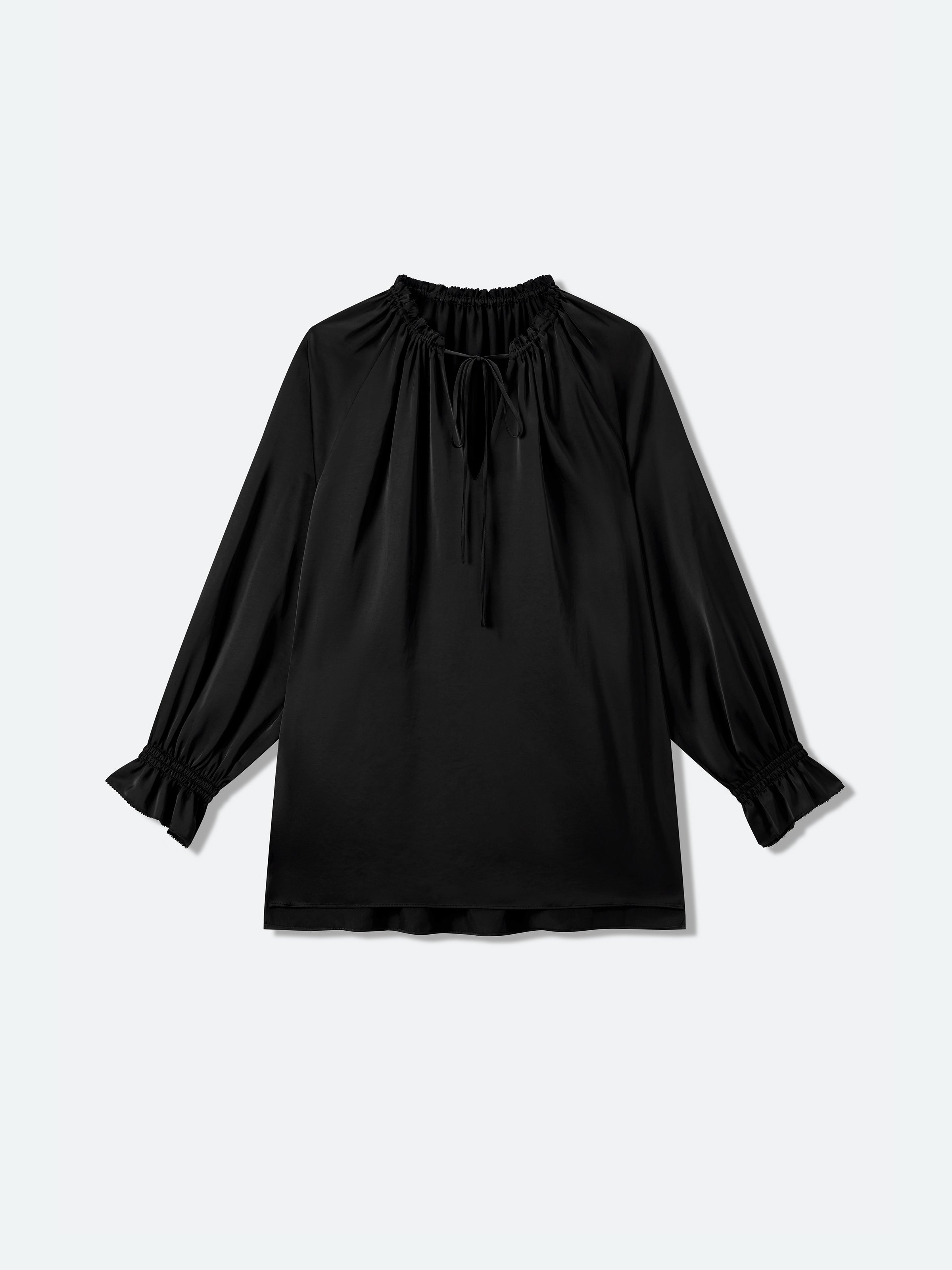 V-Neck Top with Elbow Sleeves