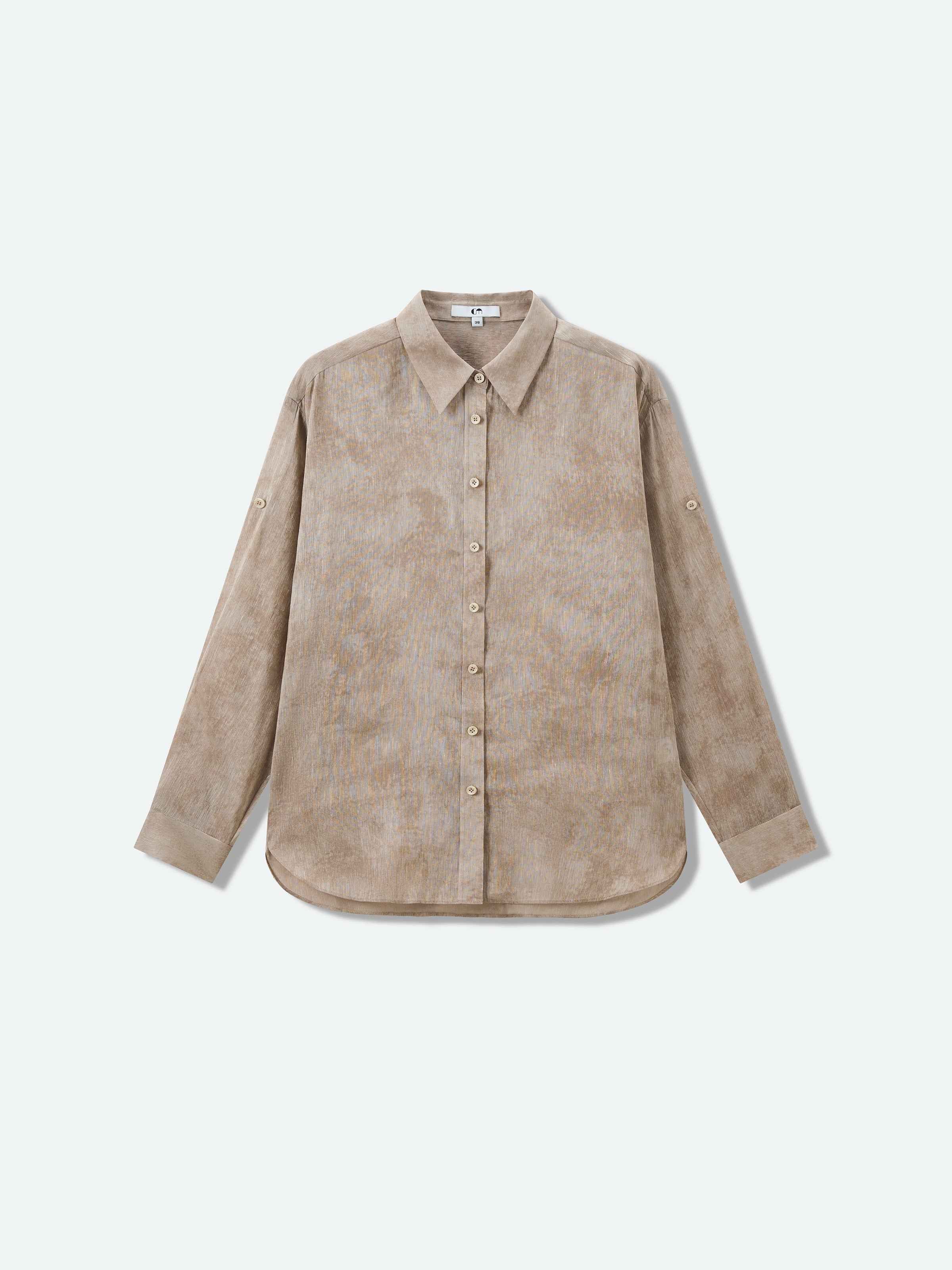 Light Khaki Long-Sleeve Shirt