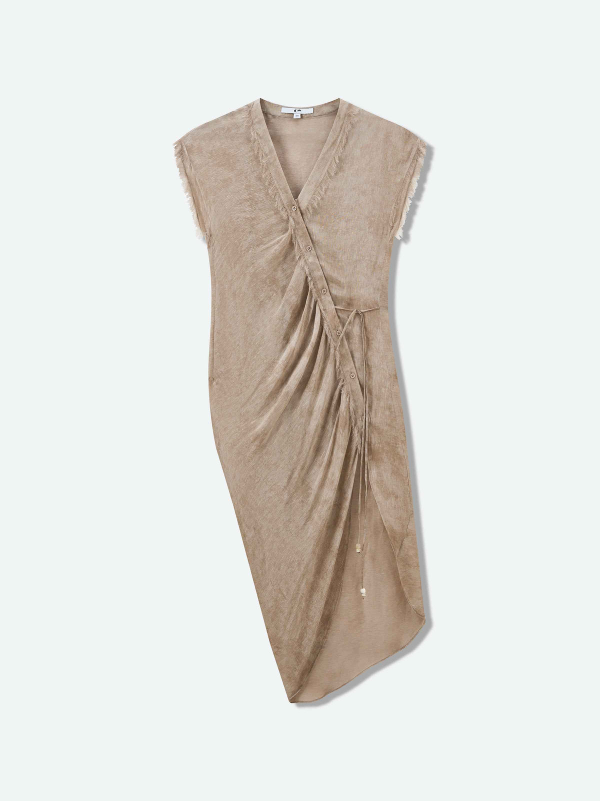 Brown Short-Sleeve Dress