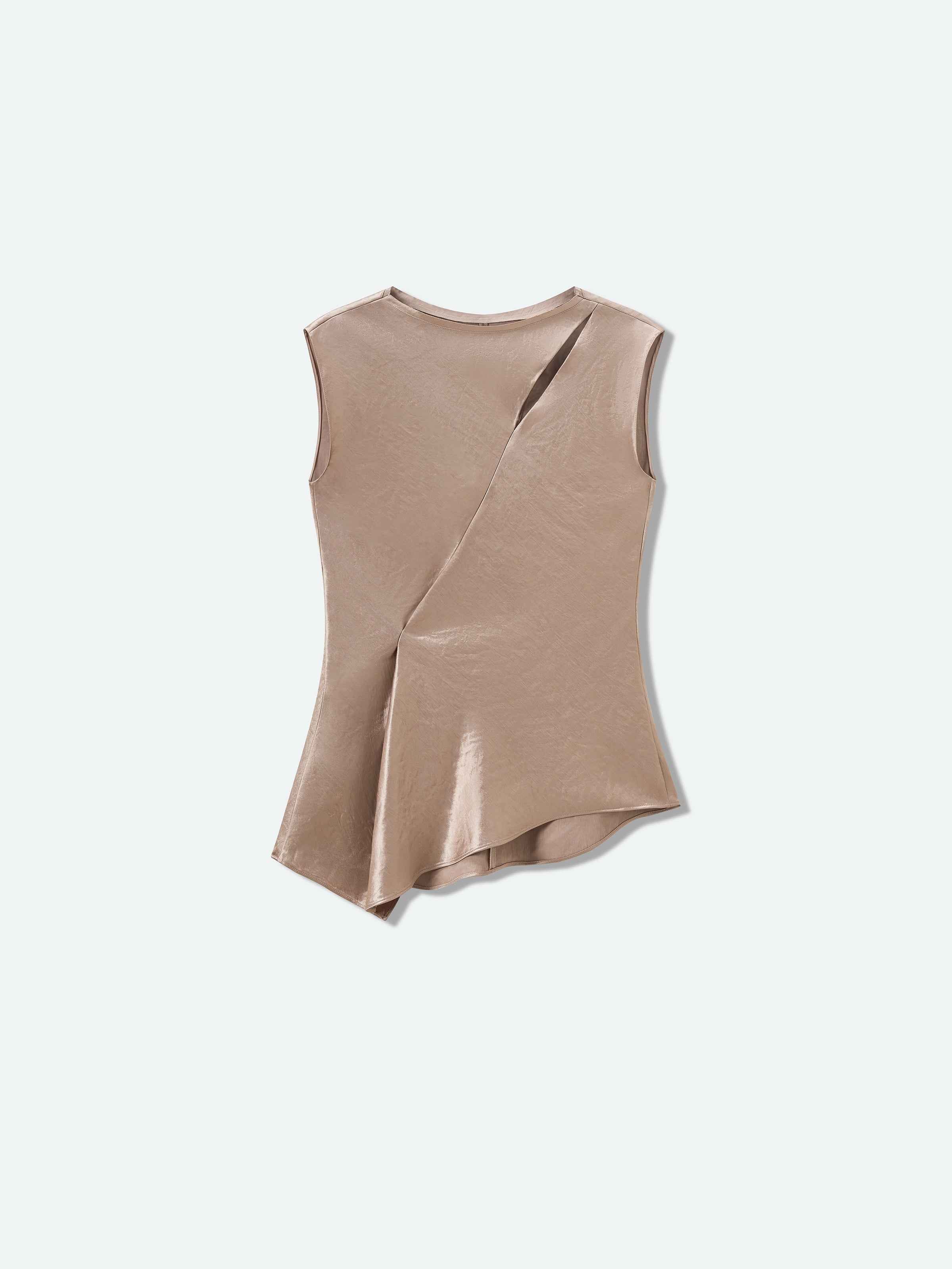 Coffee Brown Sleeveless Top